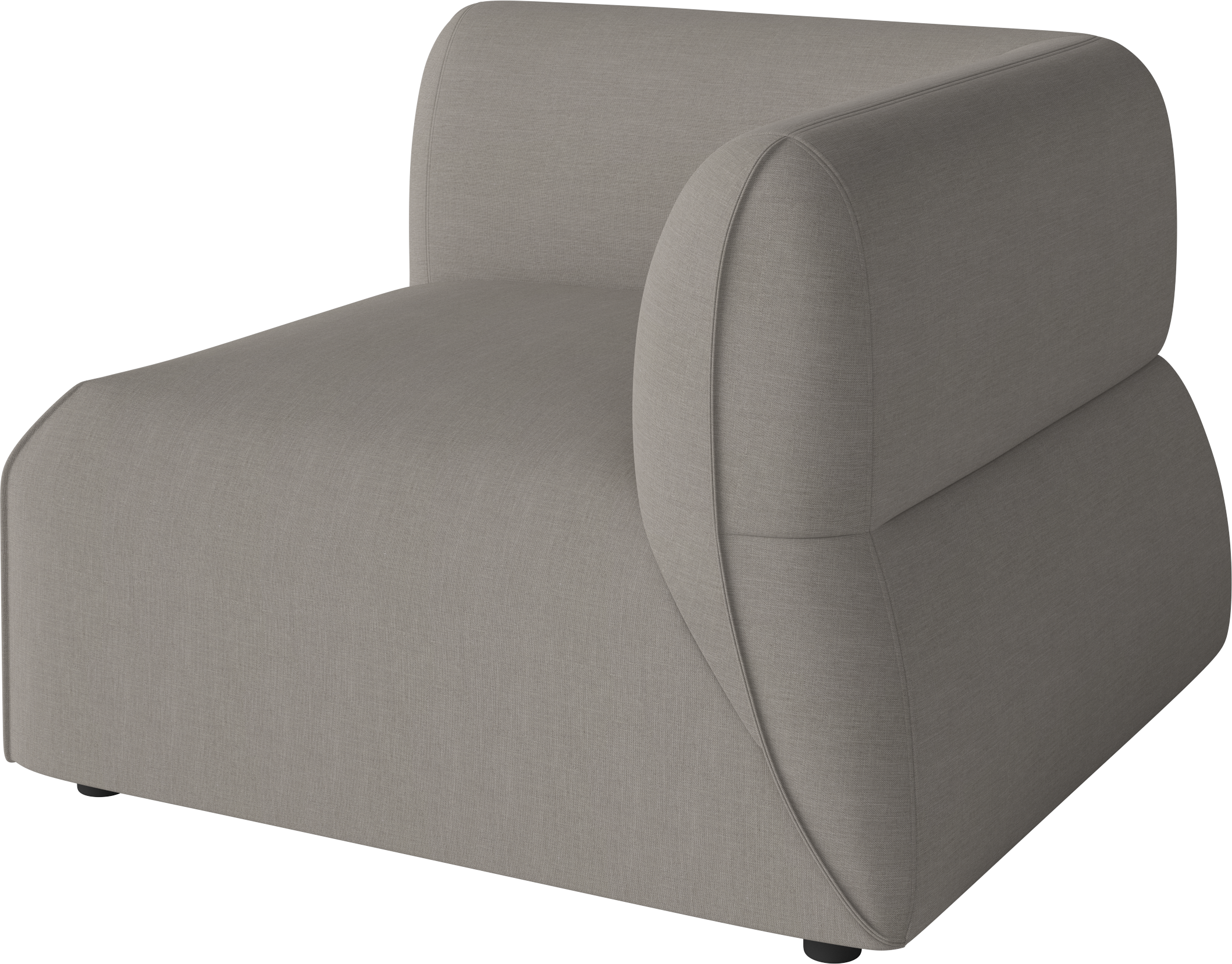 Sofa zewnętrzna modułowa ARKE - moduł prawostronny tapicerowany