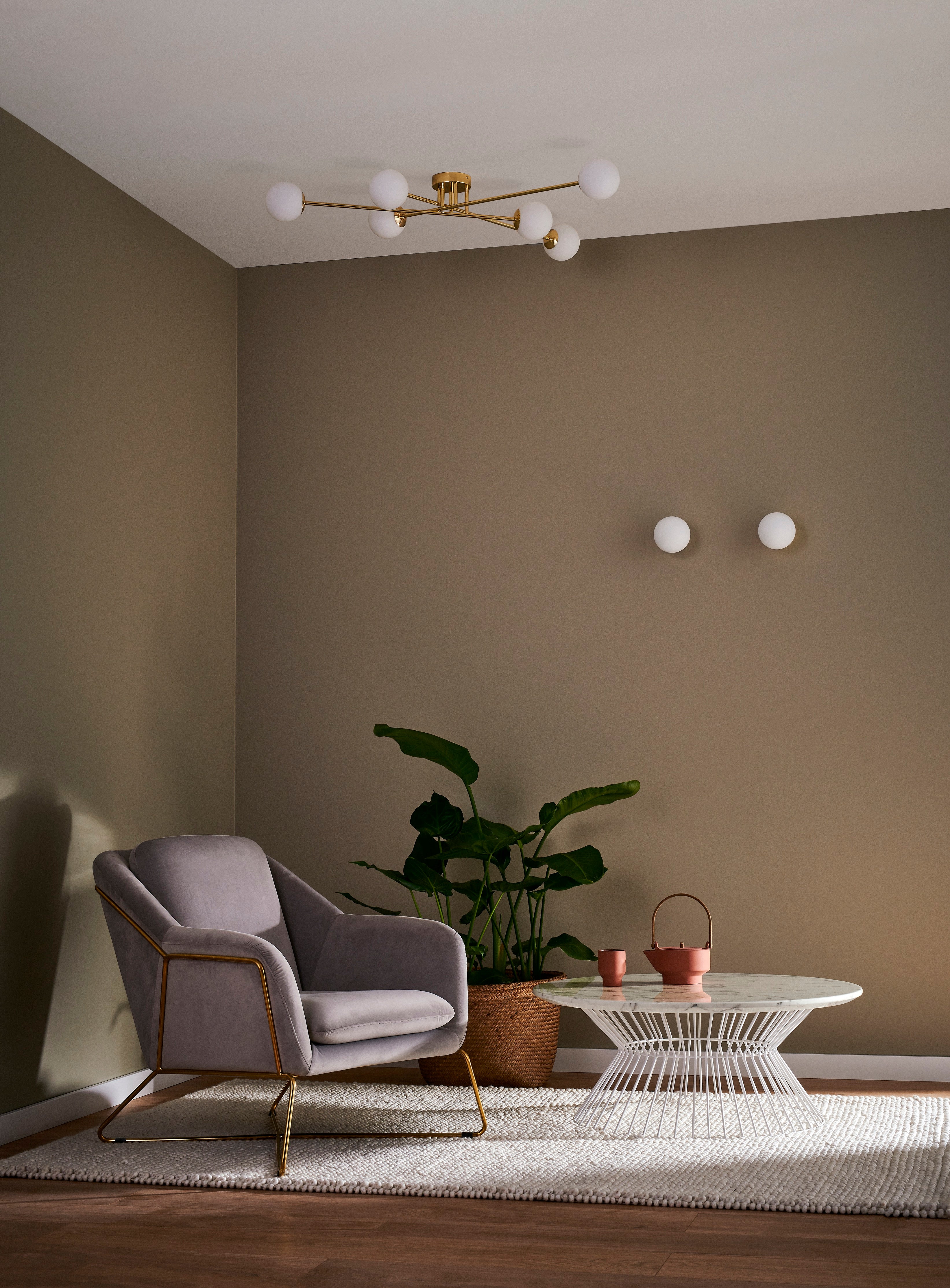 ASTRA 6 ceiling lamp black with gold