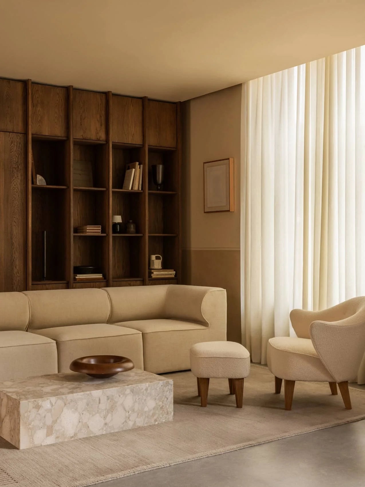 Sofa modułowa 3-osobowa EAVE jaśminowy beżowy - Poekspozycyjna