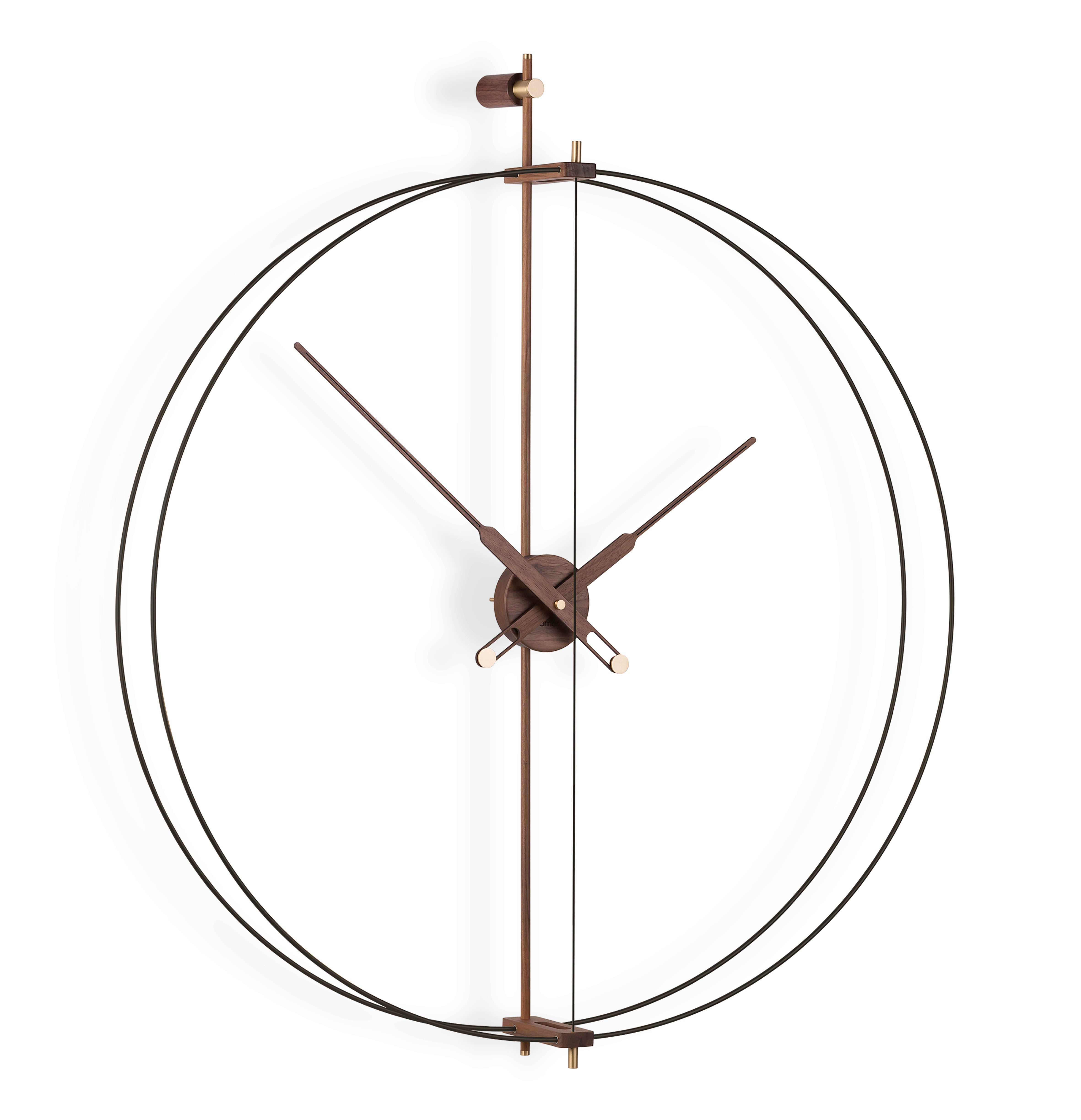 Wanduhr BARCELONA PREMIUM Nussbaum mit Schwarz