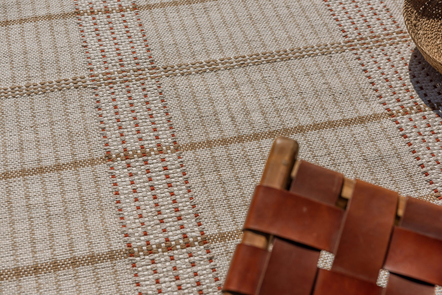 Dywan zewnętrzny ZONA STITCH beżowo-pomarańczowy