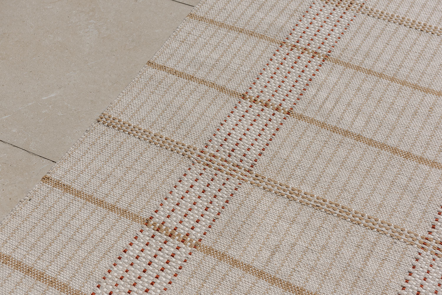 Dywan zewnętrzny ZONA STITCH beżowo-pomarańczowy