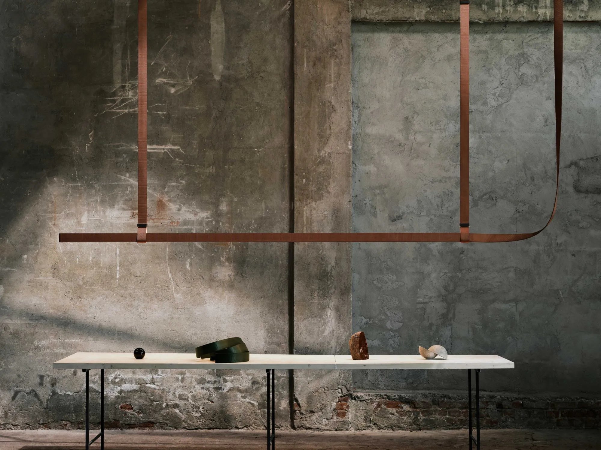 Lampa wisząca BELT miedziany brąz