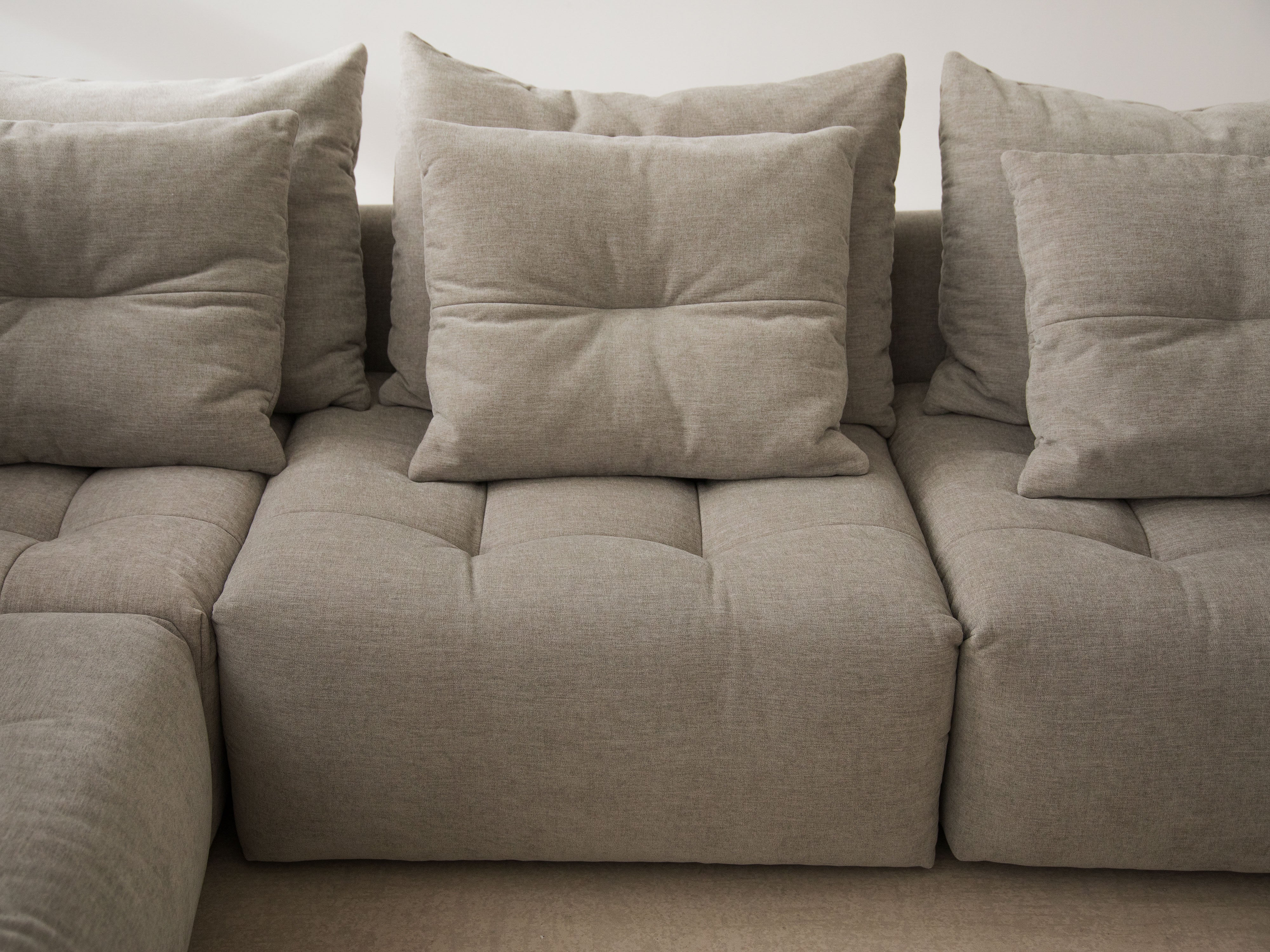 Samt modulares linke Ecksofa, "Bloom", 3 Sitze, Pastellblau, 316x216x95
In Europa gemacht