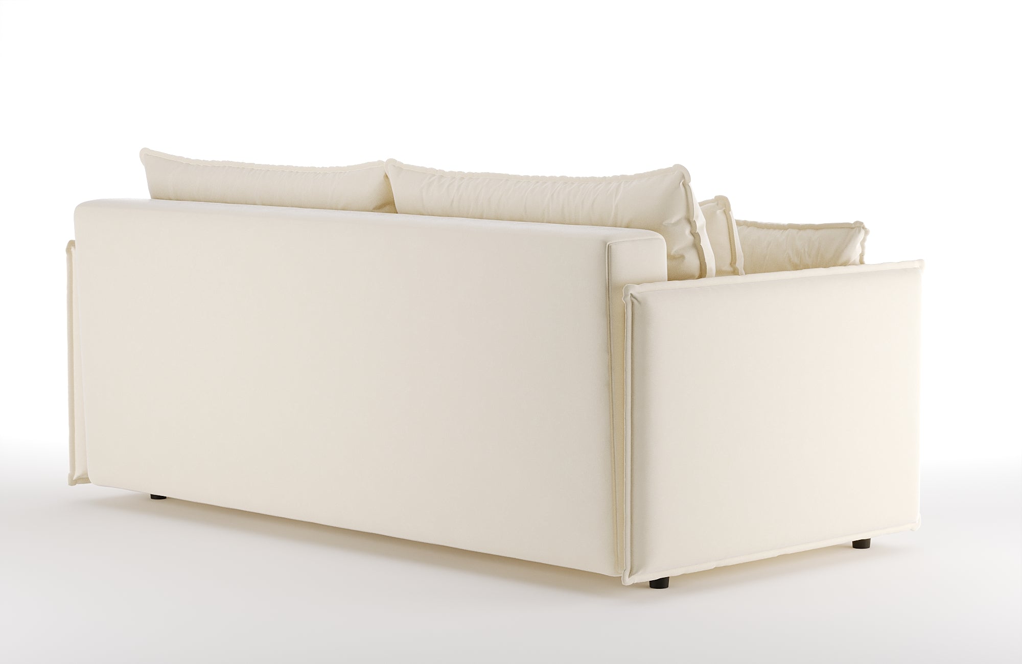 Sofa aus Samt mit Schlaf-Funktion FABIEN beige