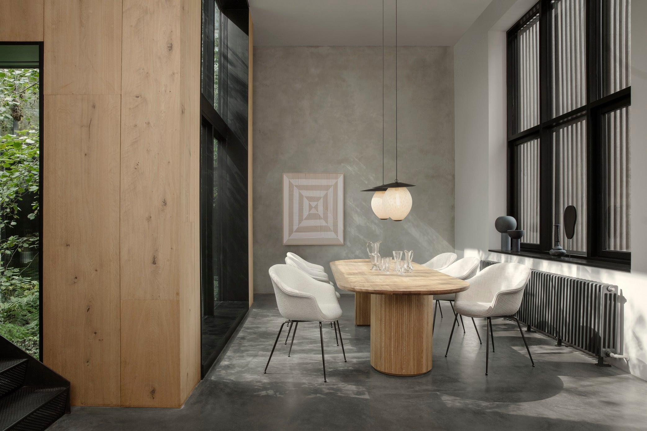 MOON Table Black Oak Veneer