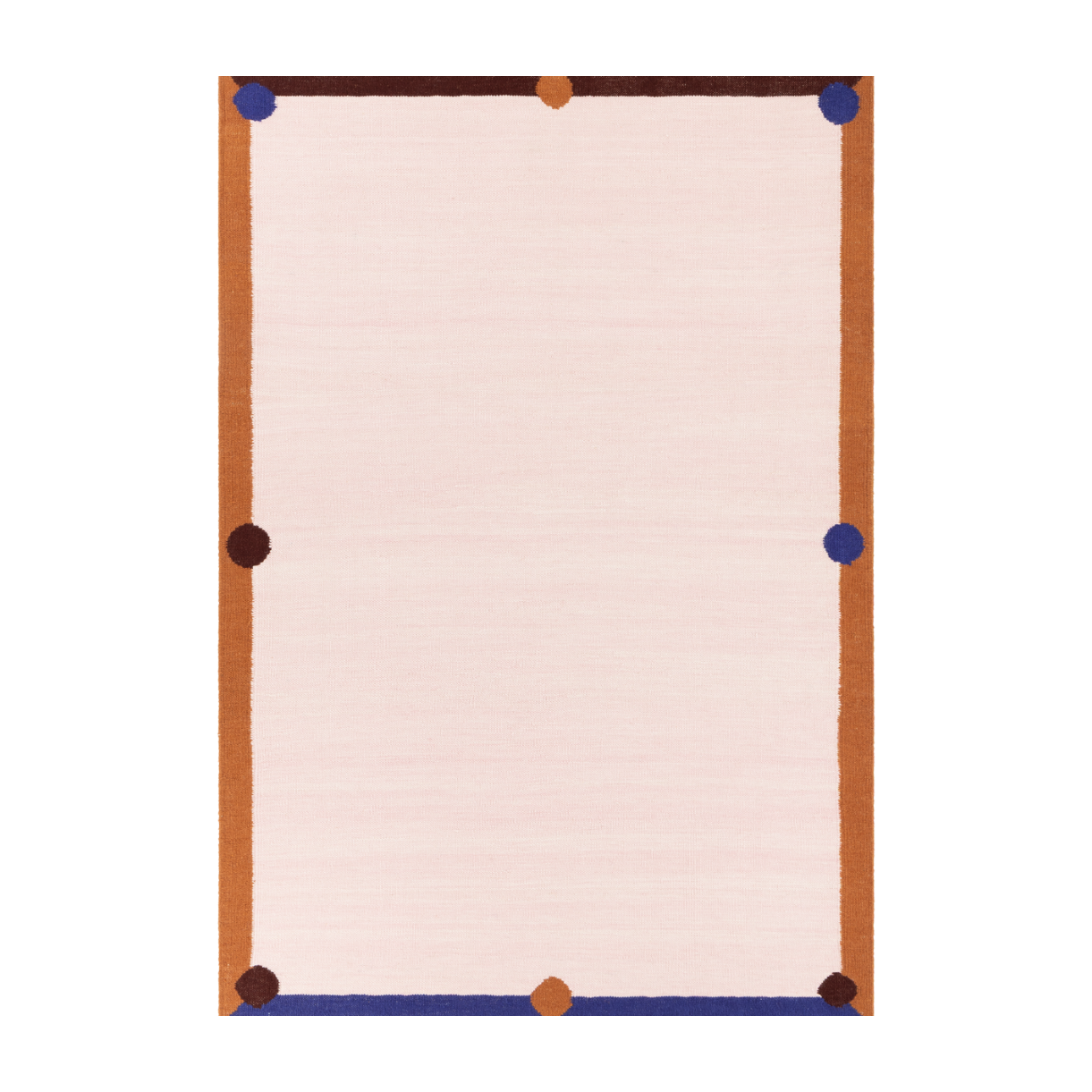 Teppich BERLIN rosa mit orange und marineblau