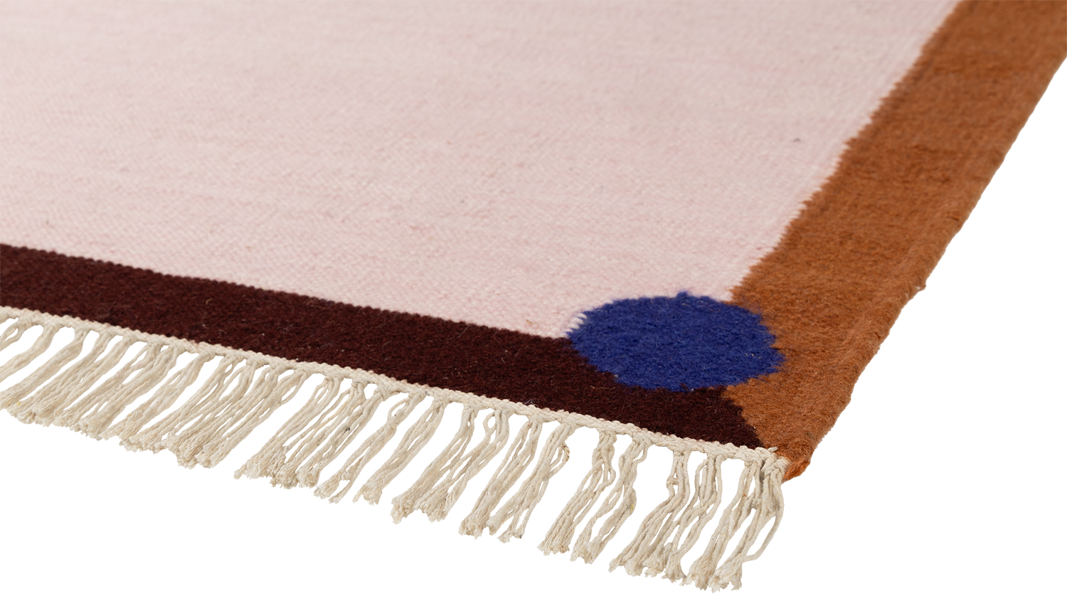 Teppich BERLIN rosa mit orange und marineblau