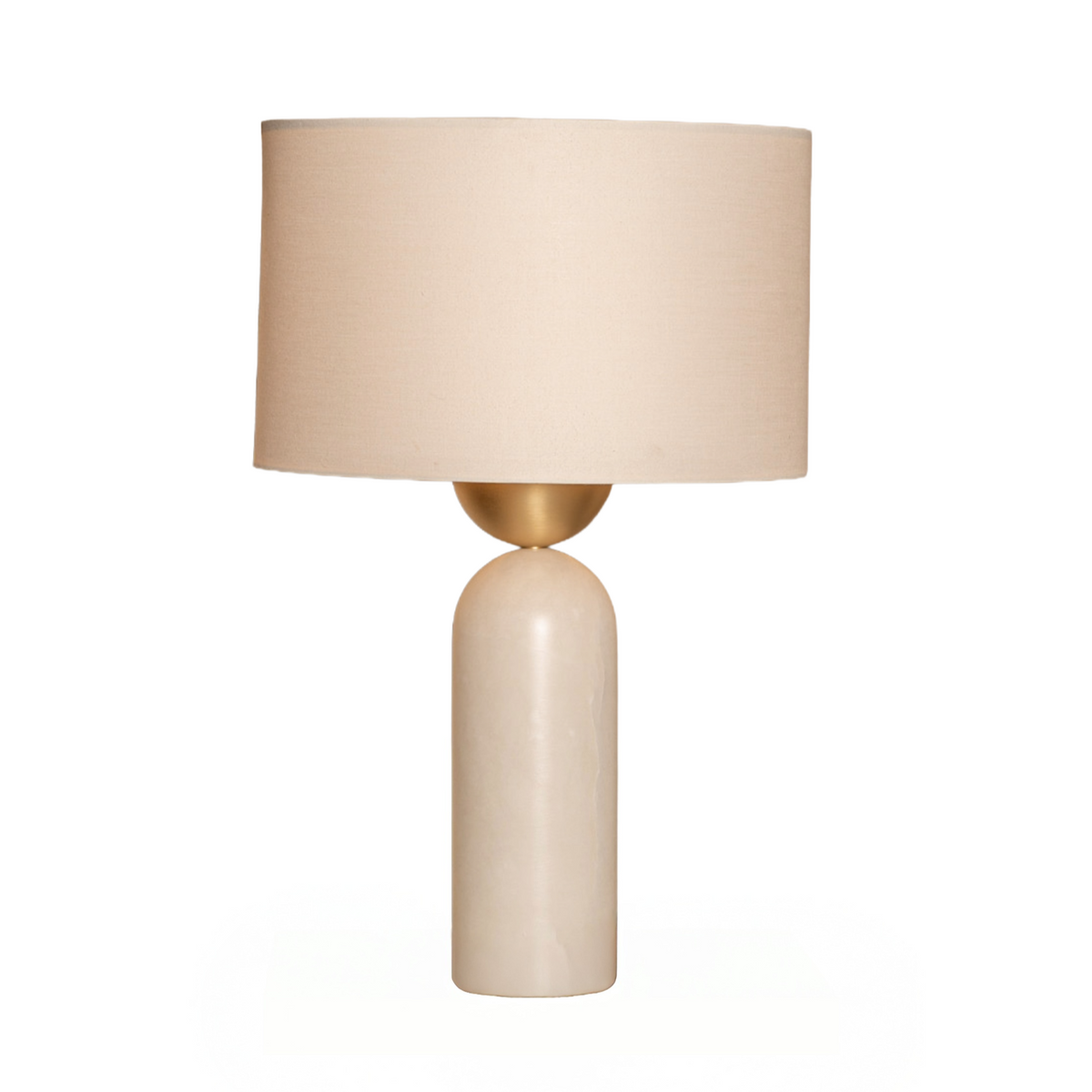 Lampa stołowa PEONA biały alabaster
