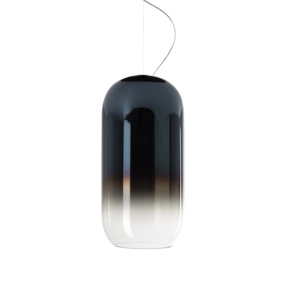 Lampa wisząca GOPLE niebieski ze srebrnym wykończeniem