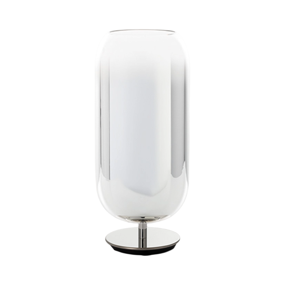 Lampa stołowa GOPLE srebrny ze srebrną podstawą