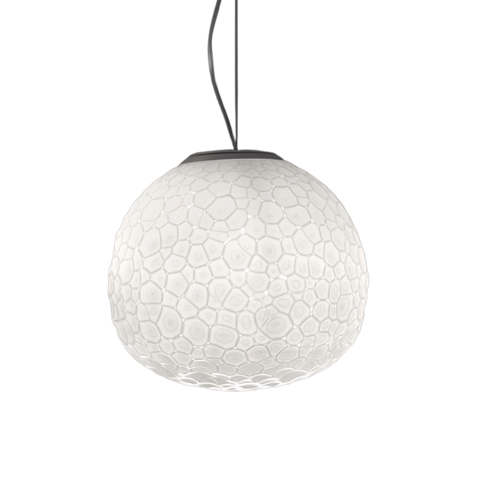 Hanging Lamp METEORITE White