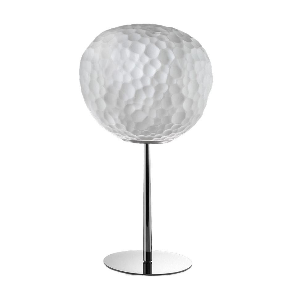 Meteorite Stem Table Lamp White