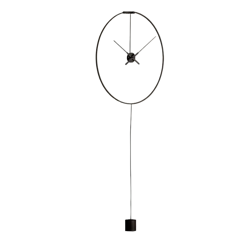 Beleuchtete Standuhr OMBRA schwarz