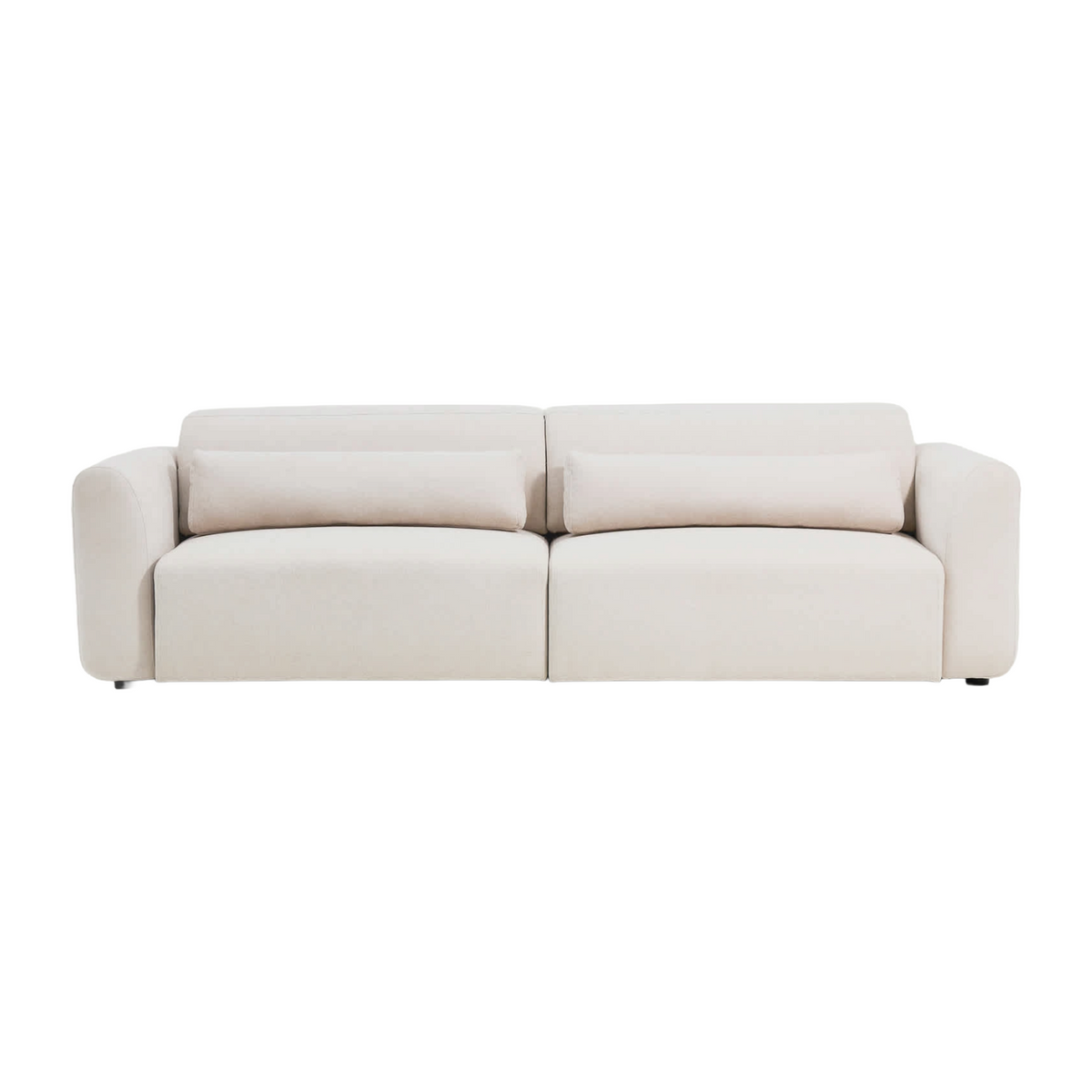 Sofa 4-osobowa z elektrycznym wysuwem LARES beżowy szenil