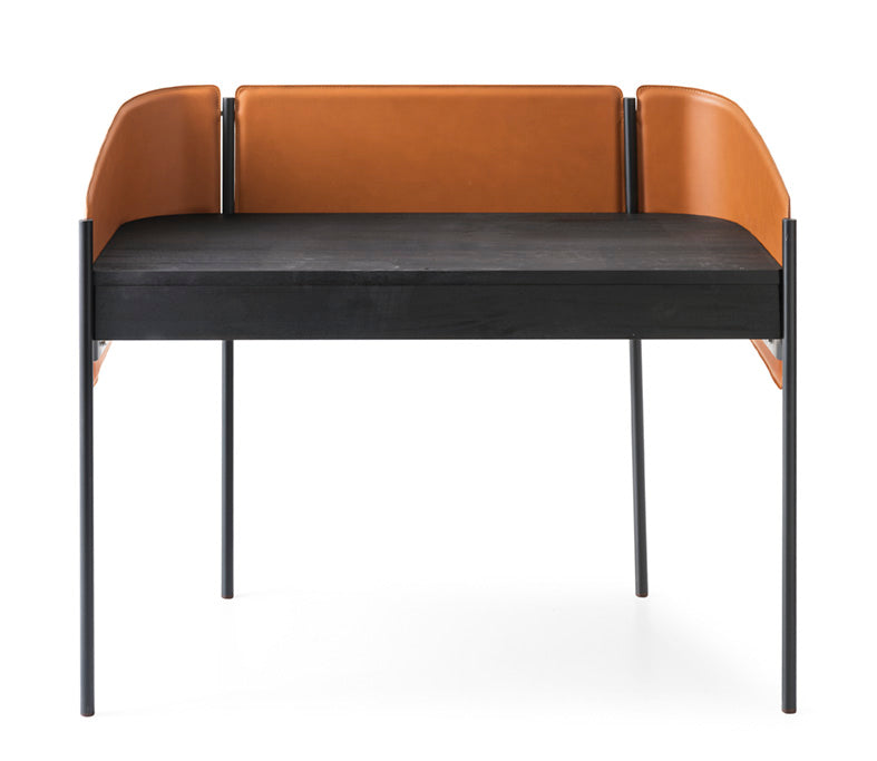 Biurko BIBLIO czarny z koniakowym