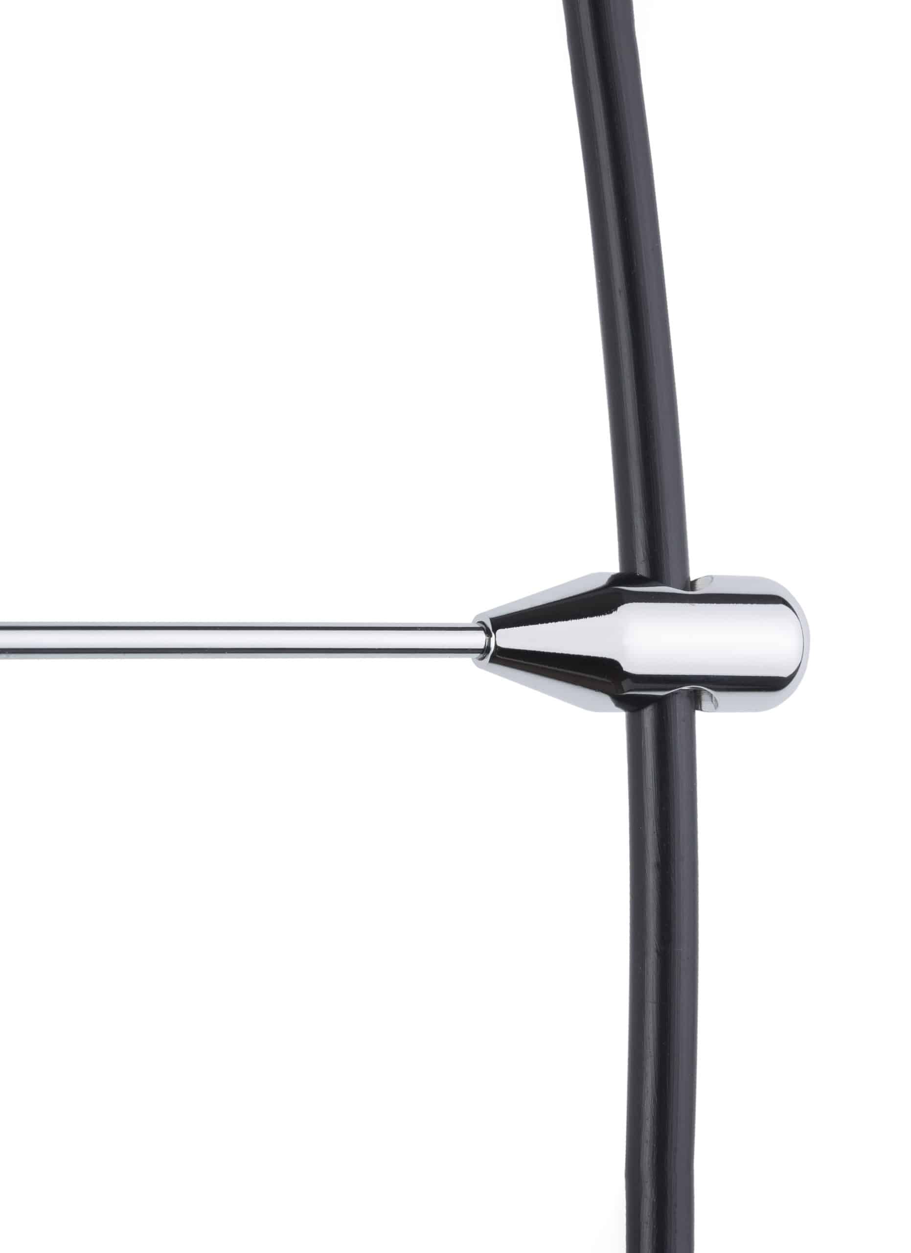 Zegar ścienny BILBAO czarne drewno orzechowe z czarnym i chromem