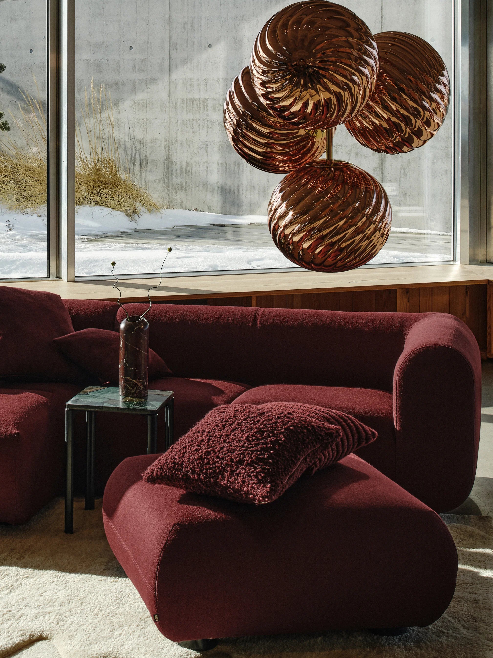 Kissen BOBBLE bordeaux