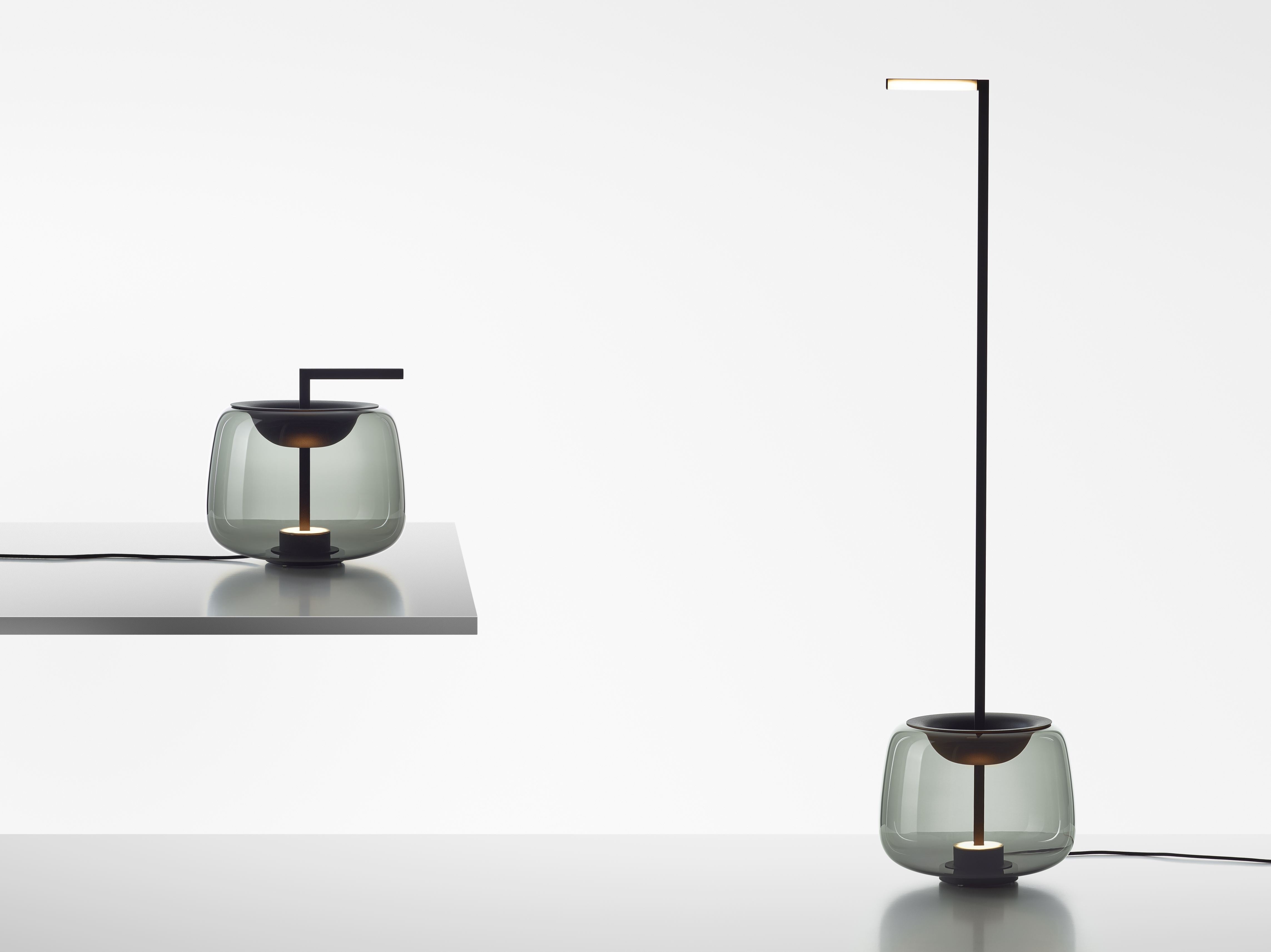 Doppel -Shiny -Glas -Stehlampe