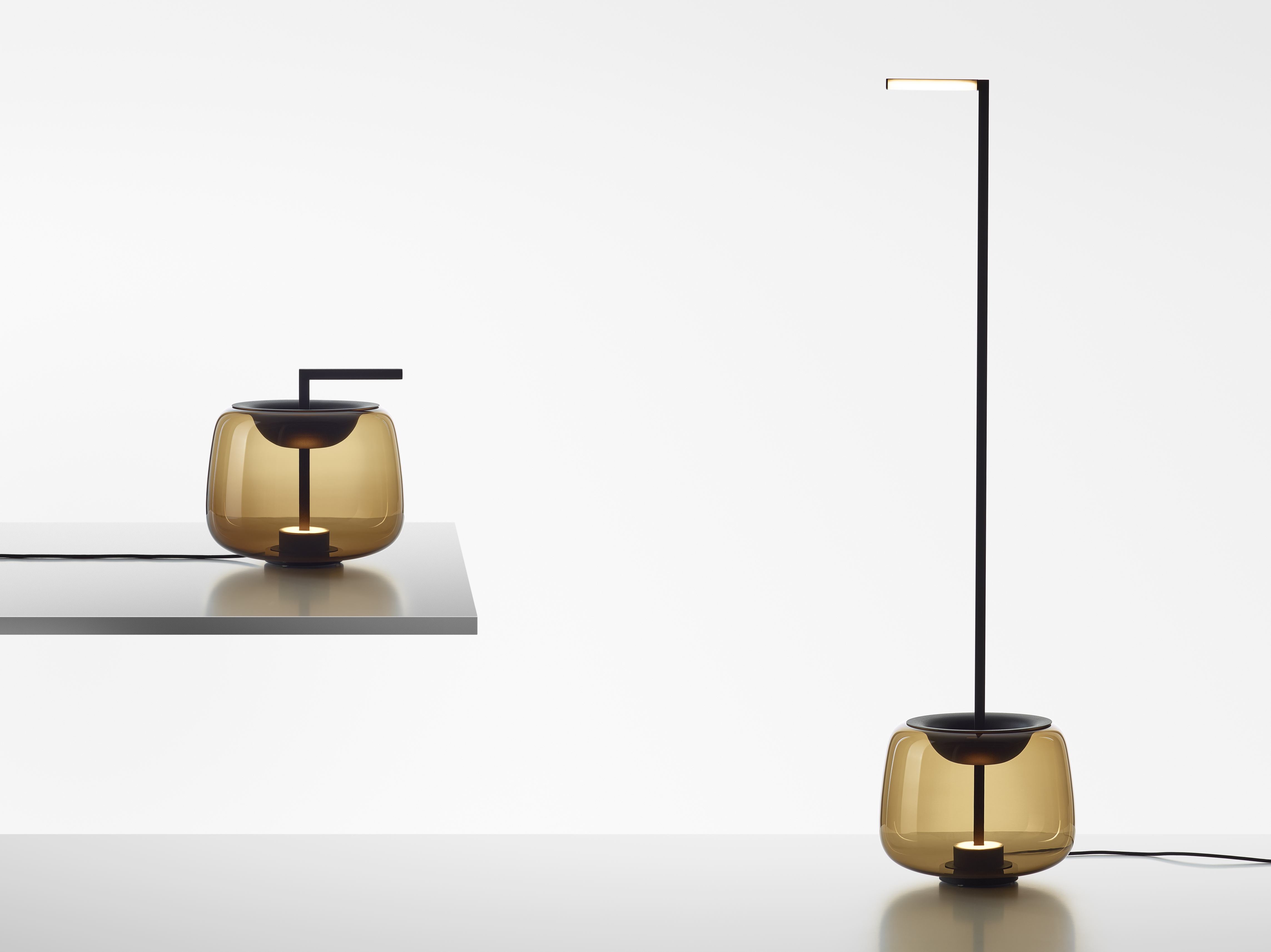 Doppel -Shiny -Glas -Stehlampe