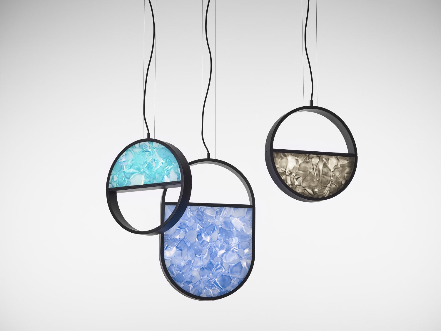 Lampa wisząca GEOMETRIC OVAL 1/3 szkło błyszczące Brokisglass