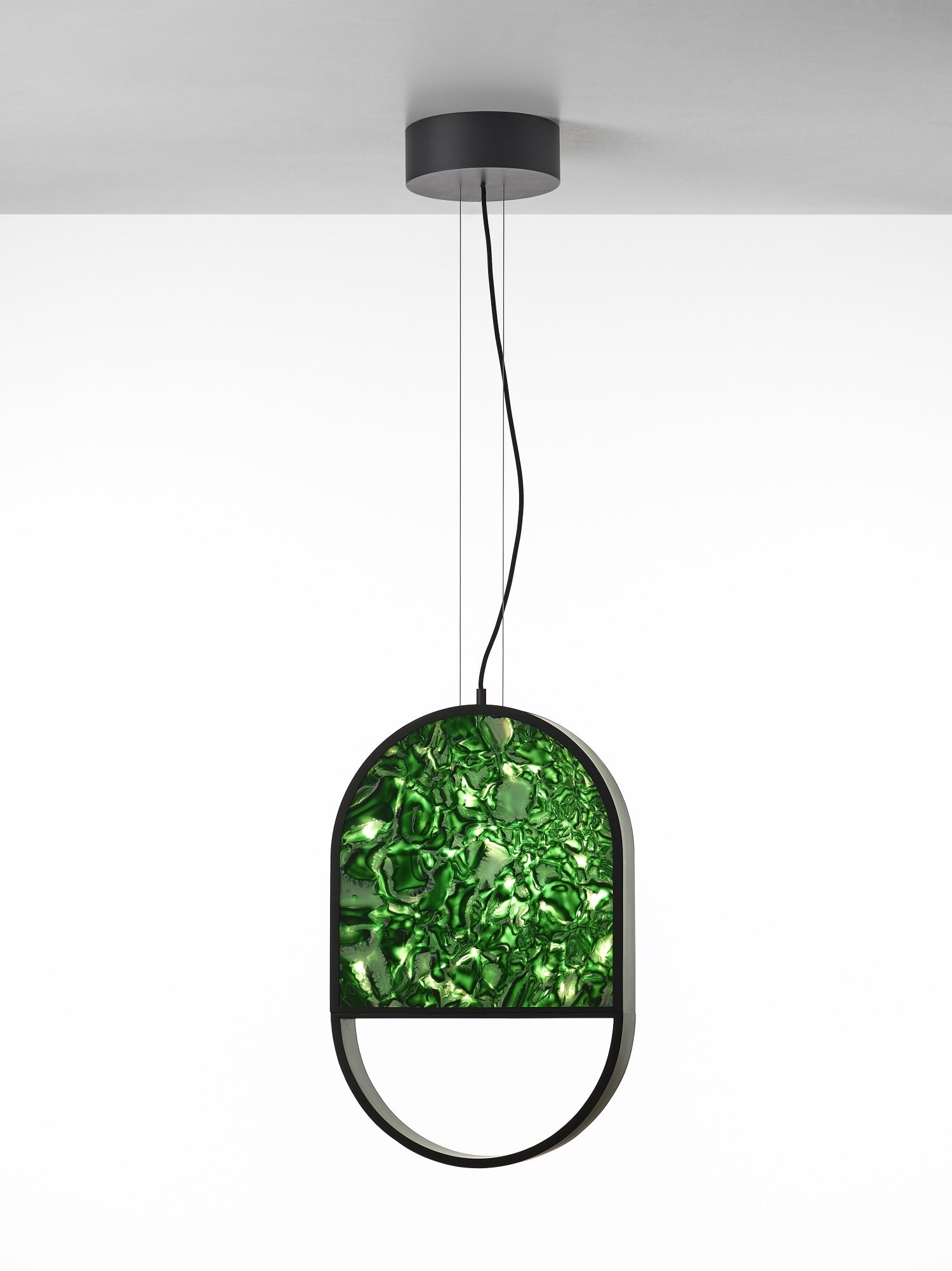Lampa wisząca GEOMETRIC OVAL 2/3 szkło błyszczące Brokisglass