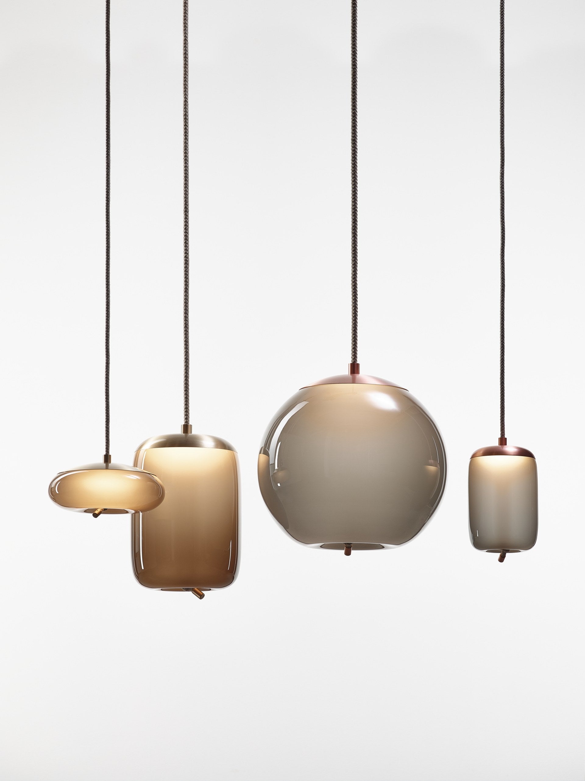 Lampa wisząca KNOT - CILINDRO szklana