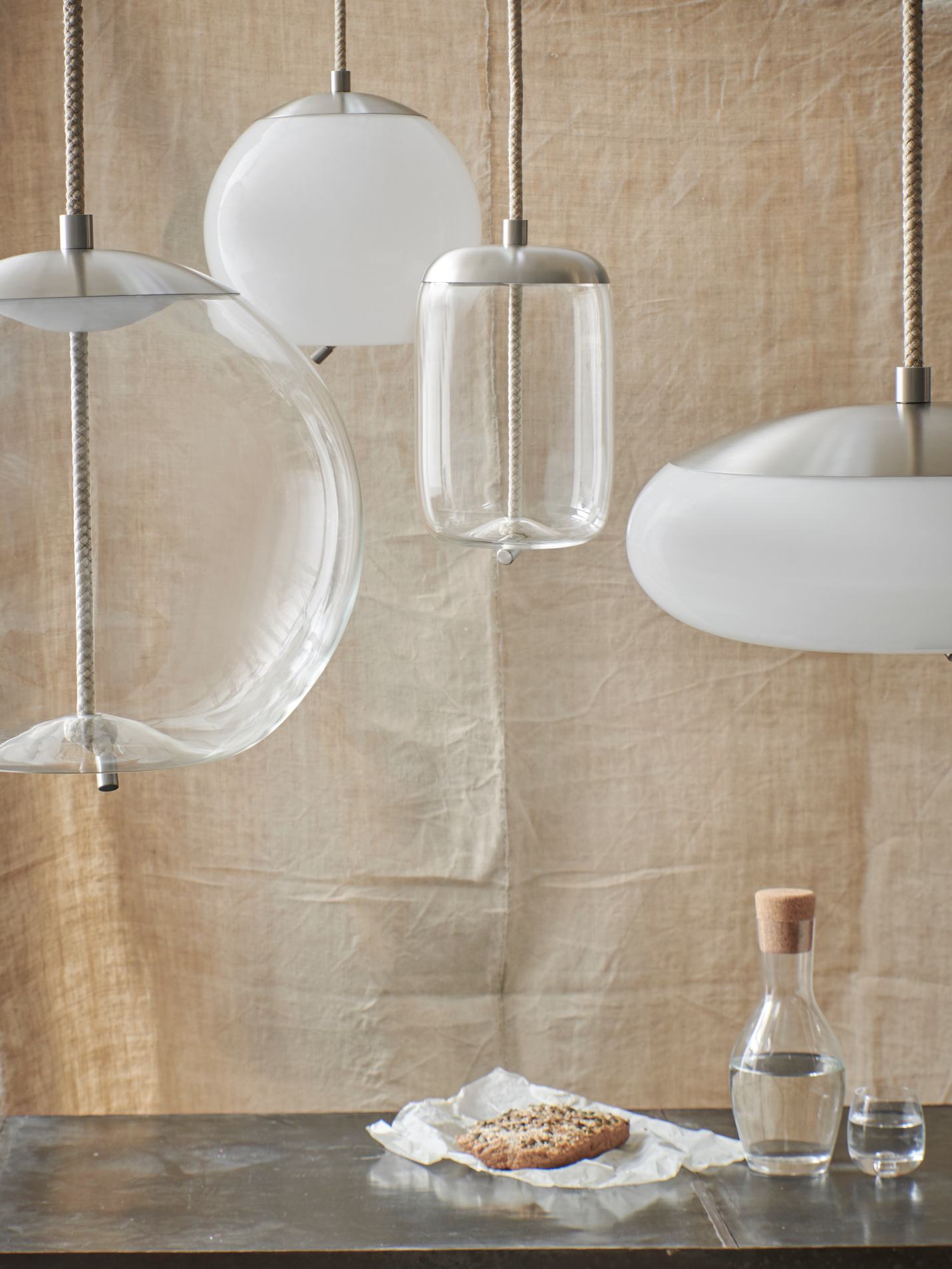 Lampa wisząca KNOT - CILINDRO szklana