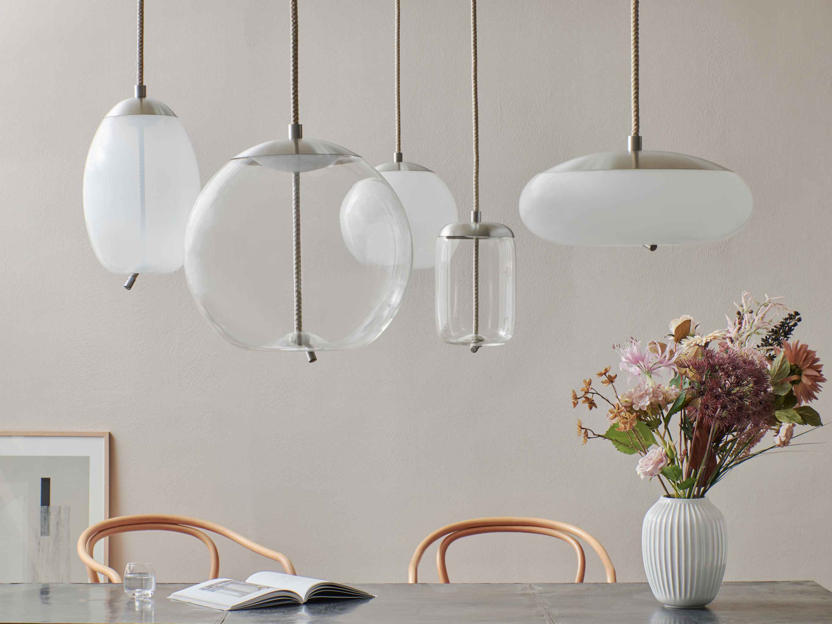 Lampa wisząca KNOT - CILINDRO szklana