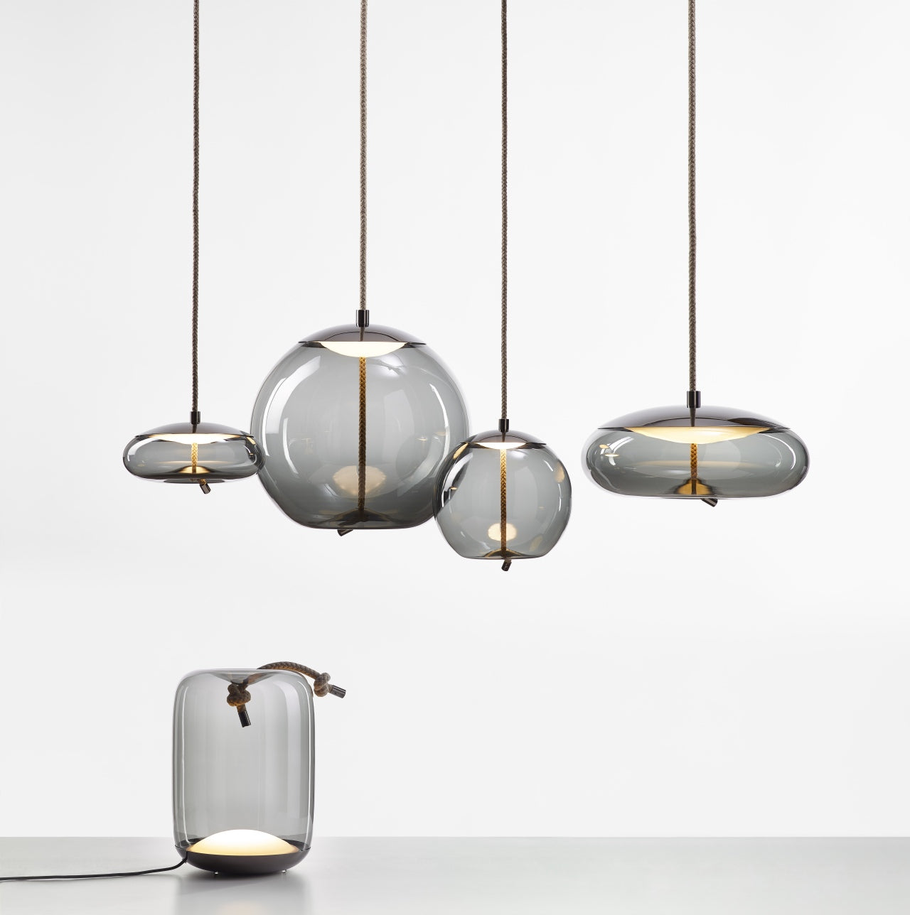Lampa wisząca KNOT - DISCO szklana