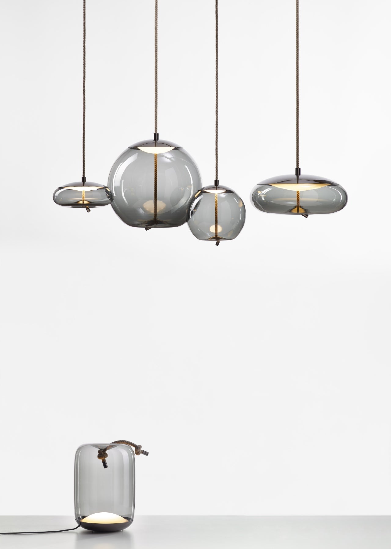 Lampa wisząca KNOT - DISCO szklana