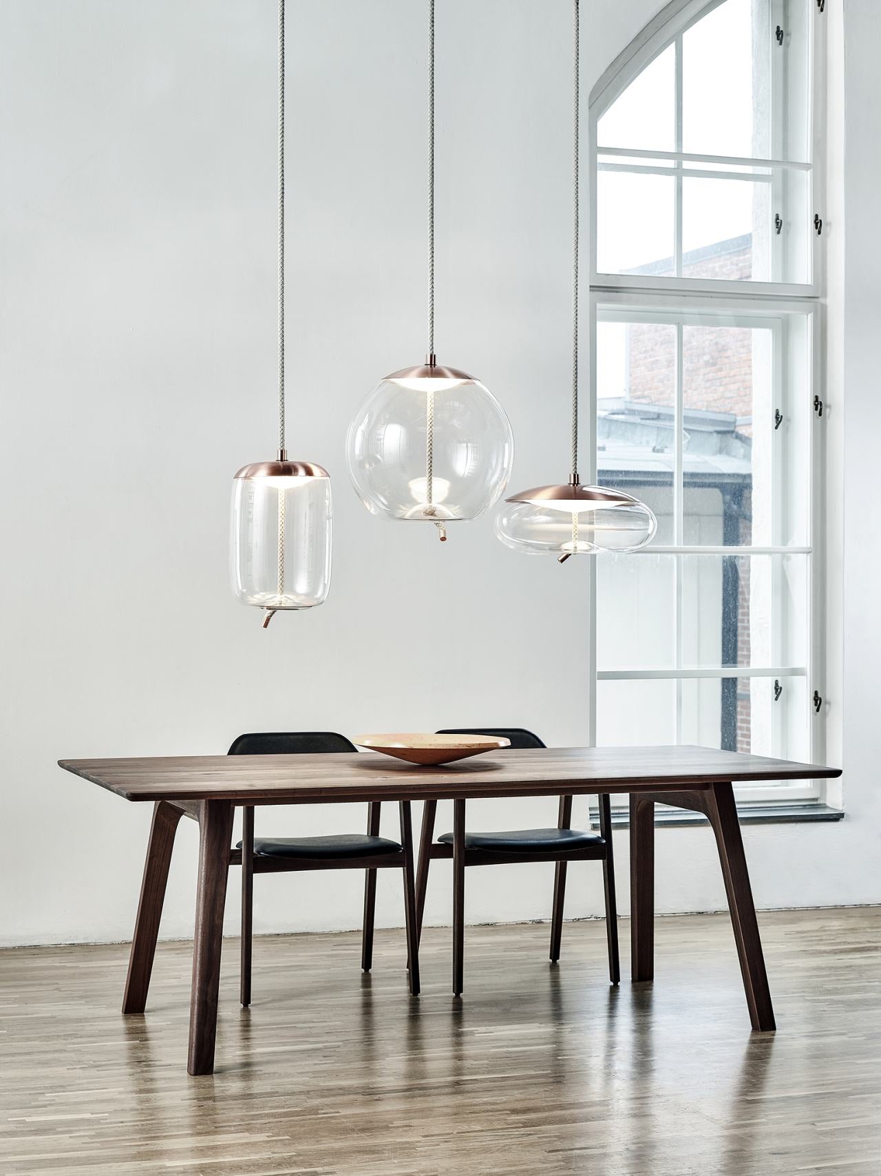 Lampa wisząca KNOT - CILINDRO szklana