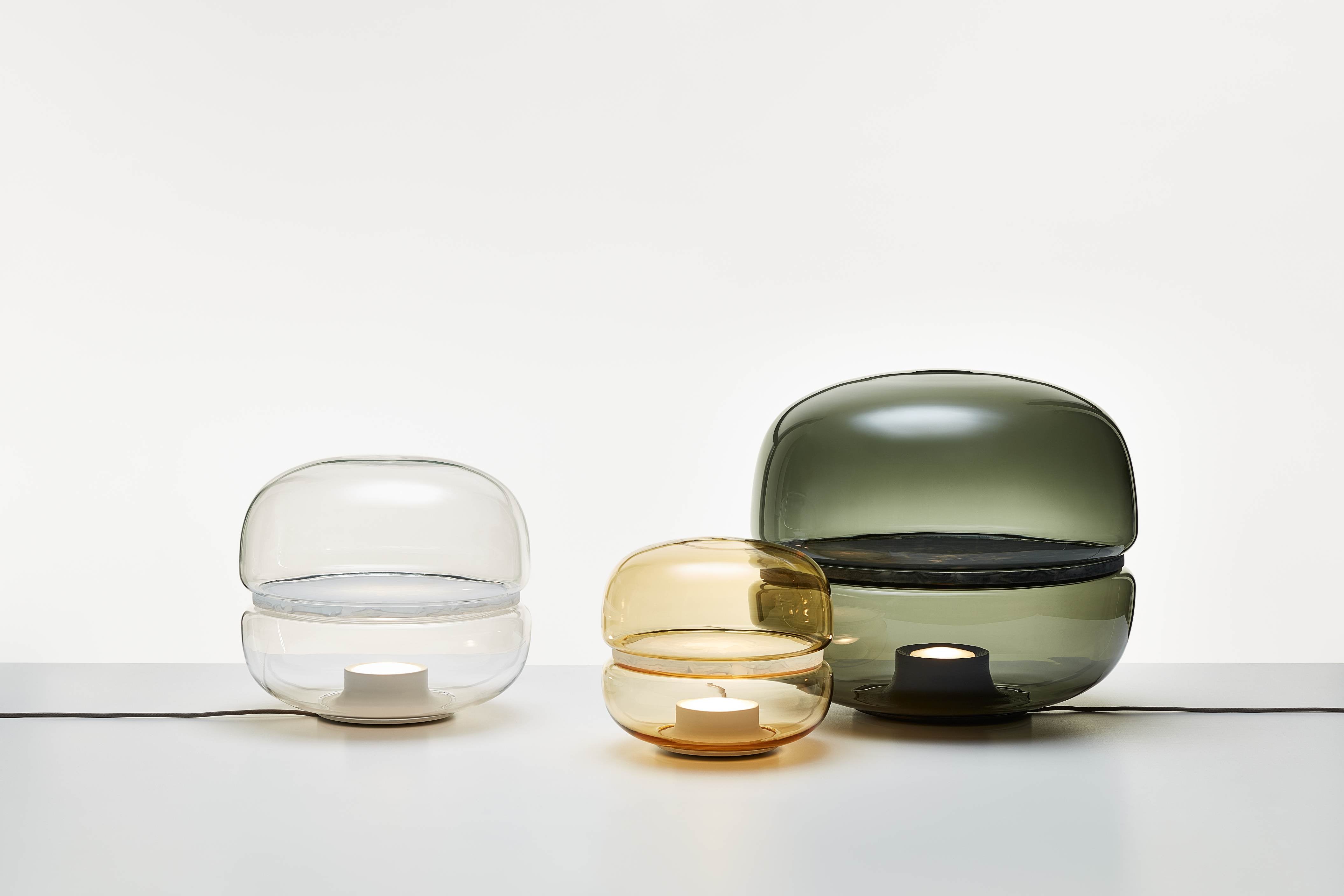 Lampa stołowa MACARON M dmuchane szkło z onyksem