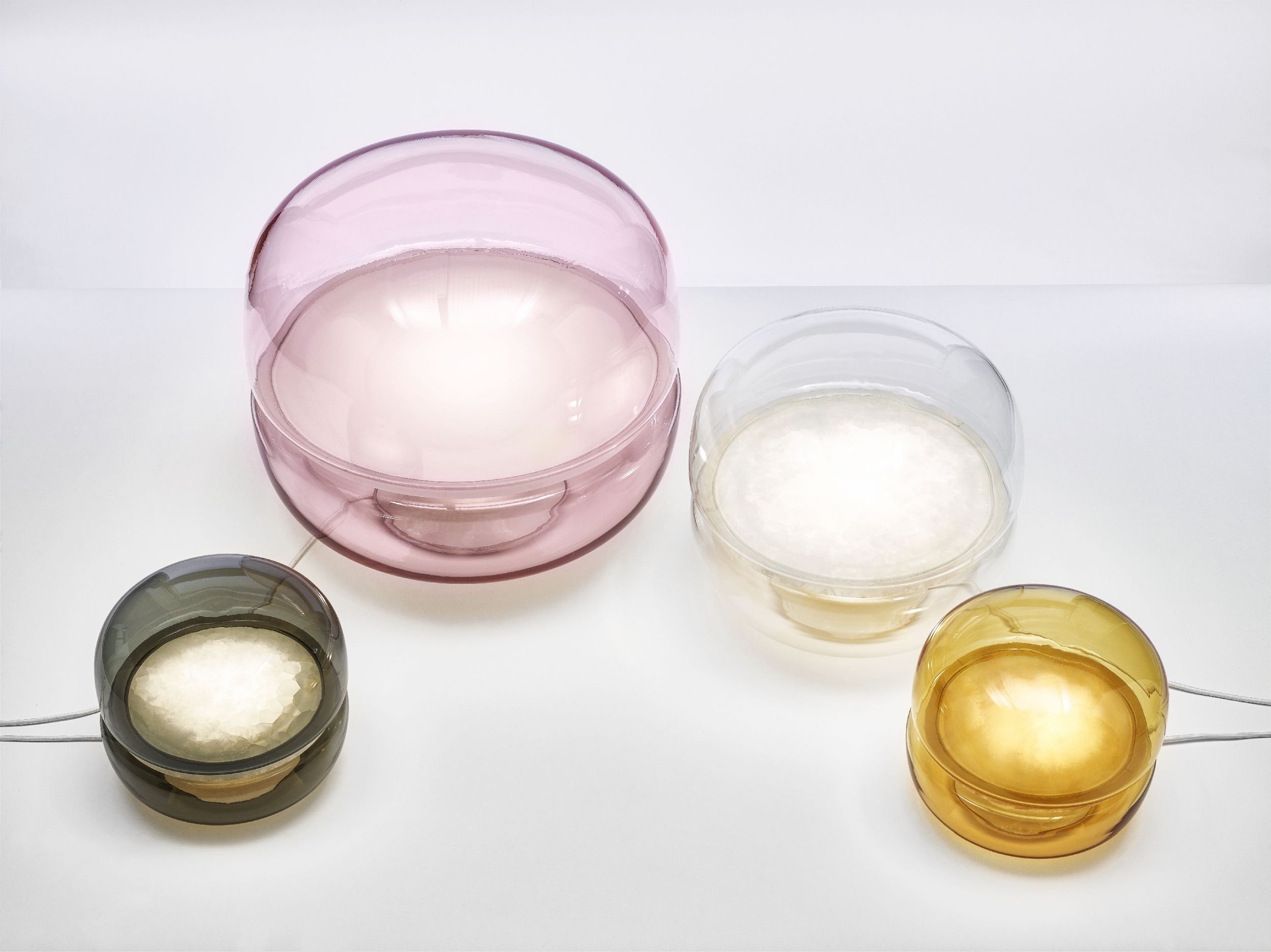 Lampa stołowa MACARON M dmuchane szkło z onyksem