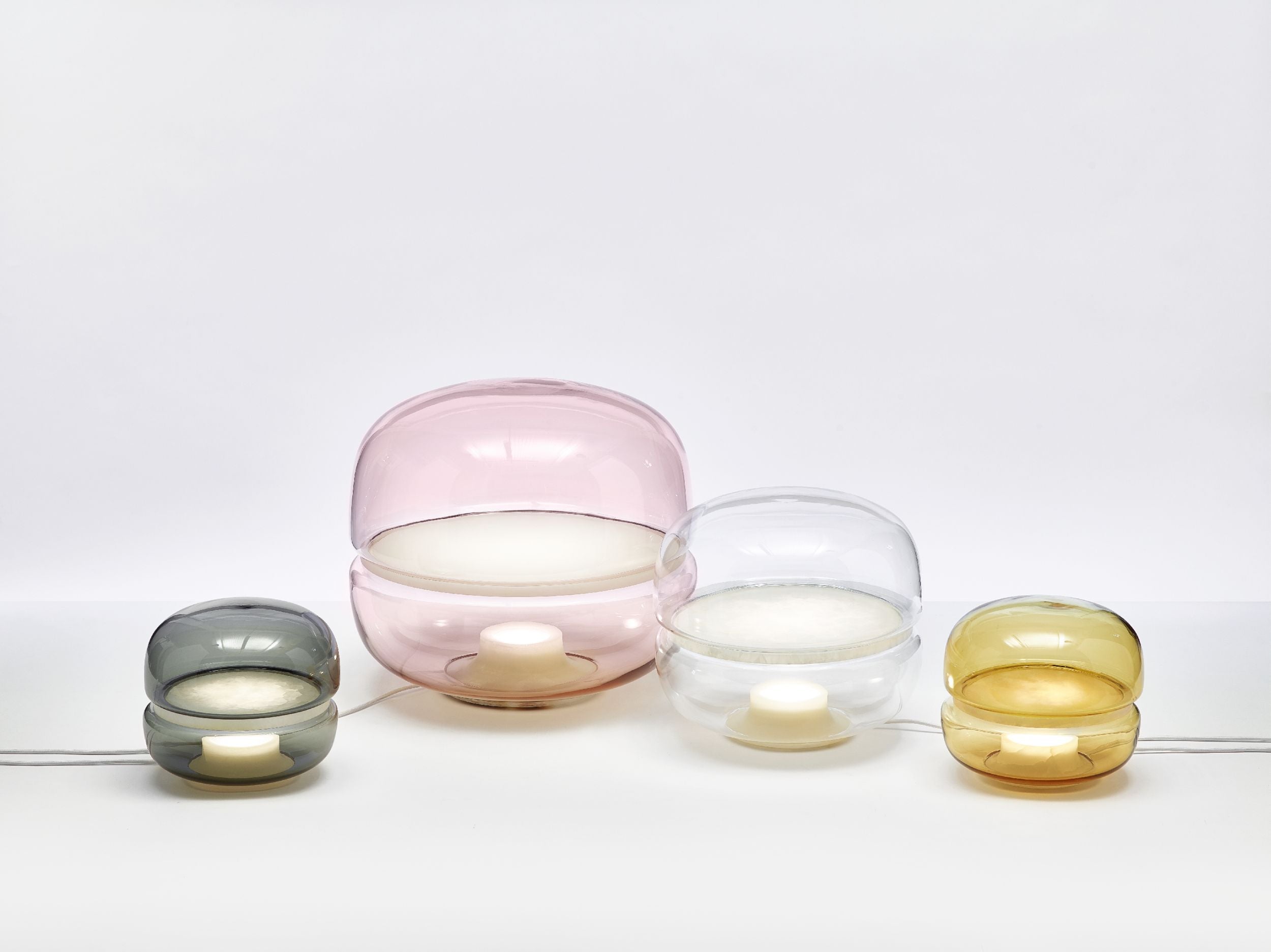 Lampa stołowa MACARON M dmuchane szkło z onyksem
