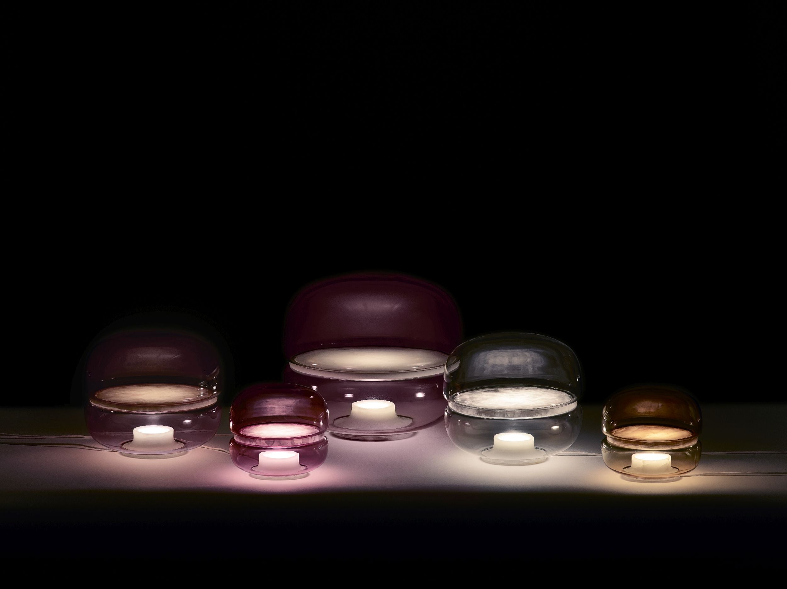 Lampa stołowa MACARON M dmuchane szkło z onyksem