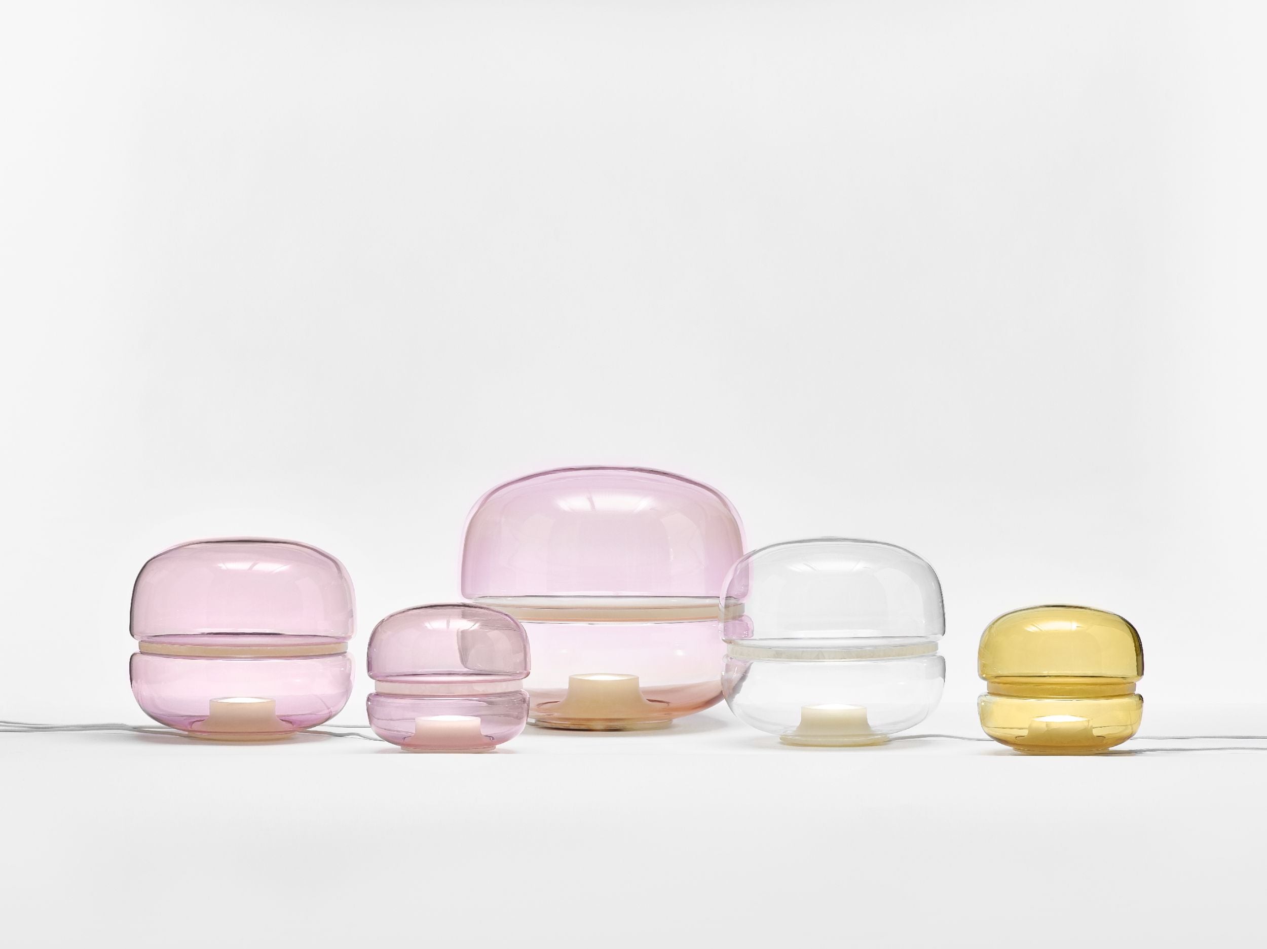 Lampa stołowa MACARON M dmuchane szkło z onyksem