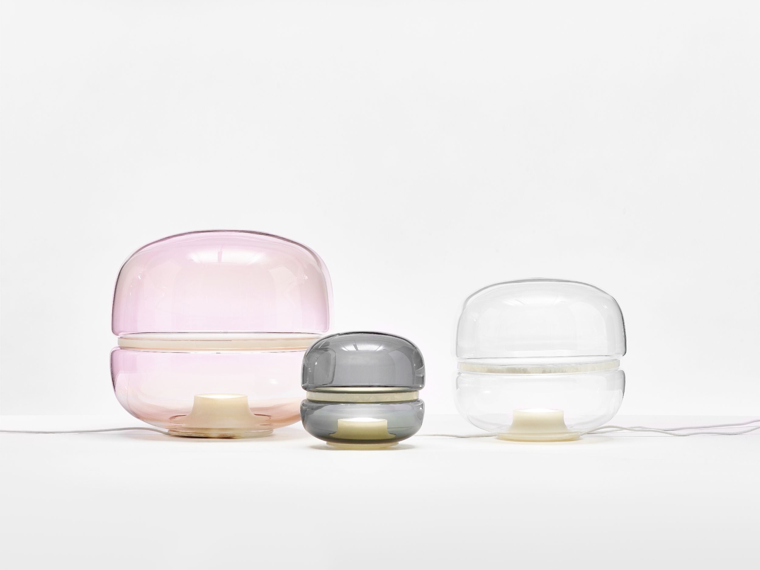 Lampa stołowa MACARON M dmuchane szkło z onyksem