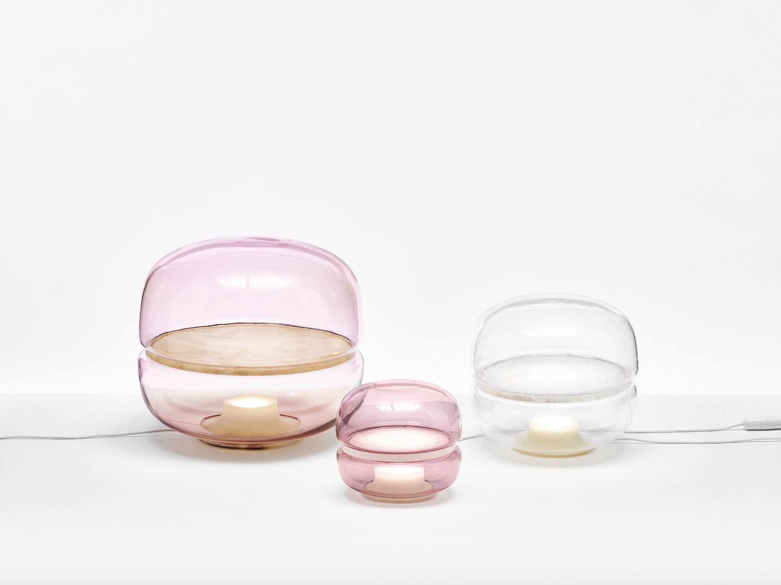 Lampa stołowa MACARON M dmuchane szkło z onyksem