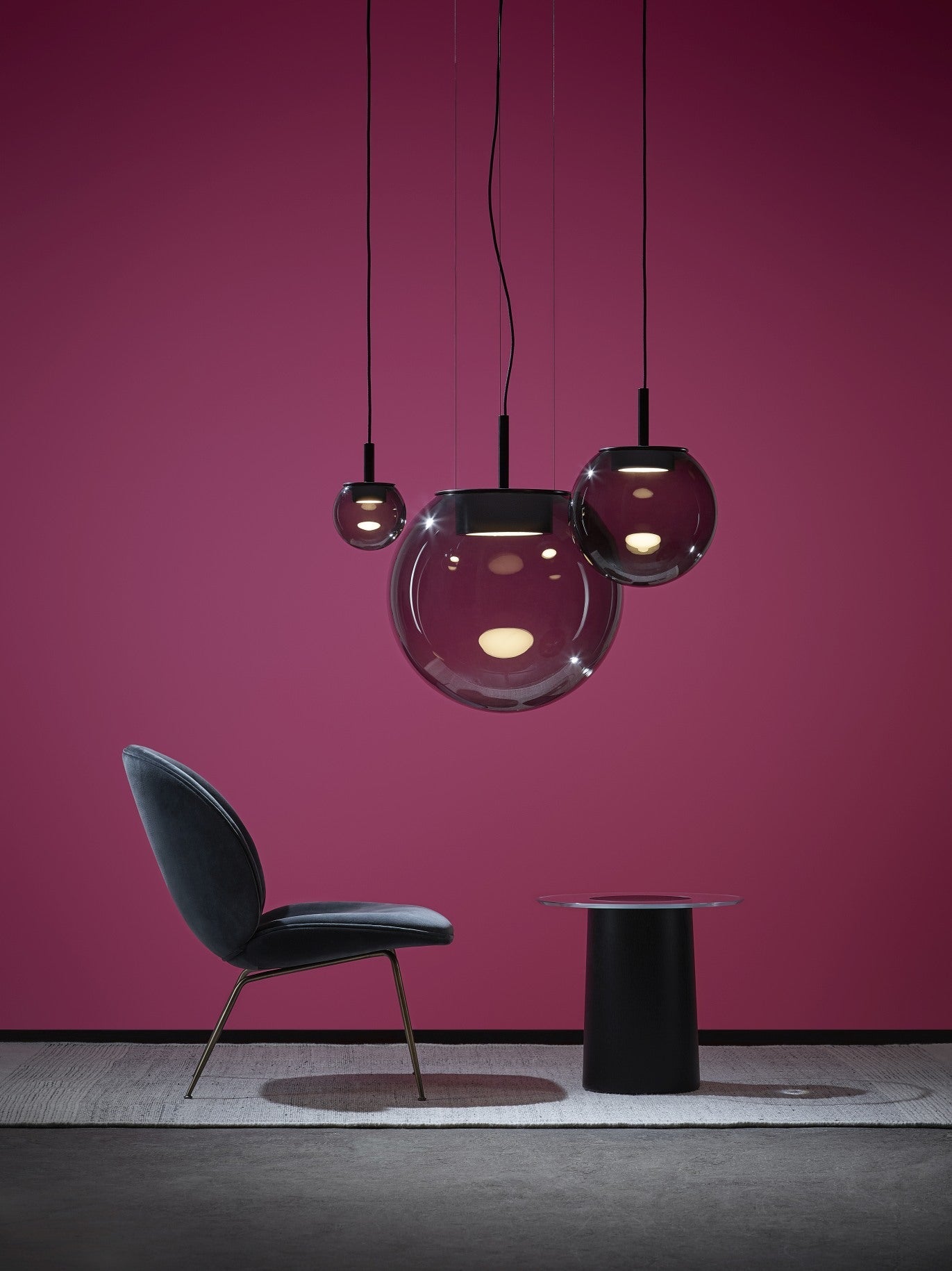 Lampa wisząca ORBIS dmuchane szkło