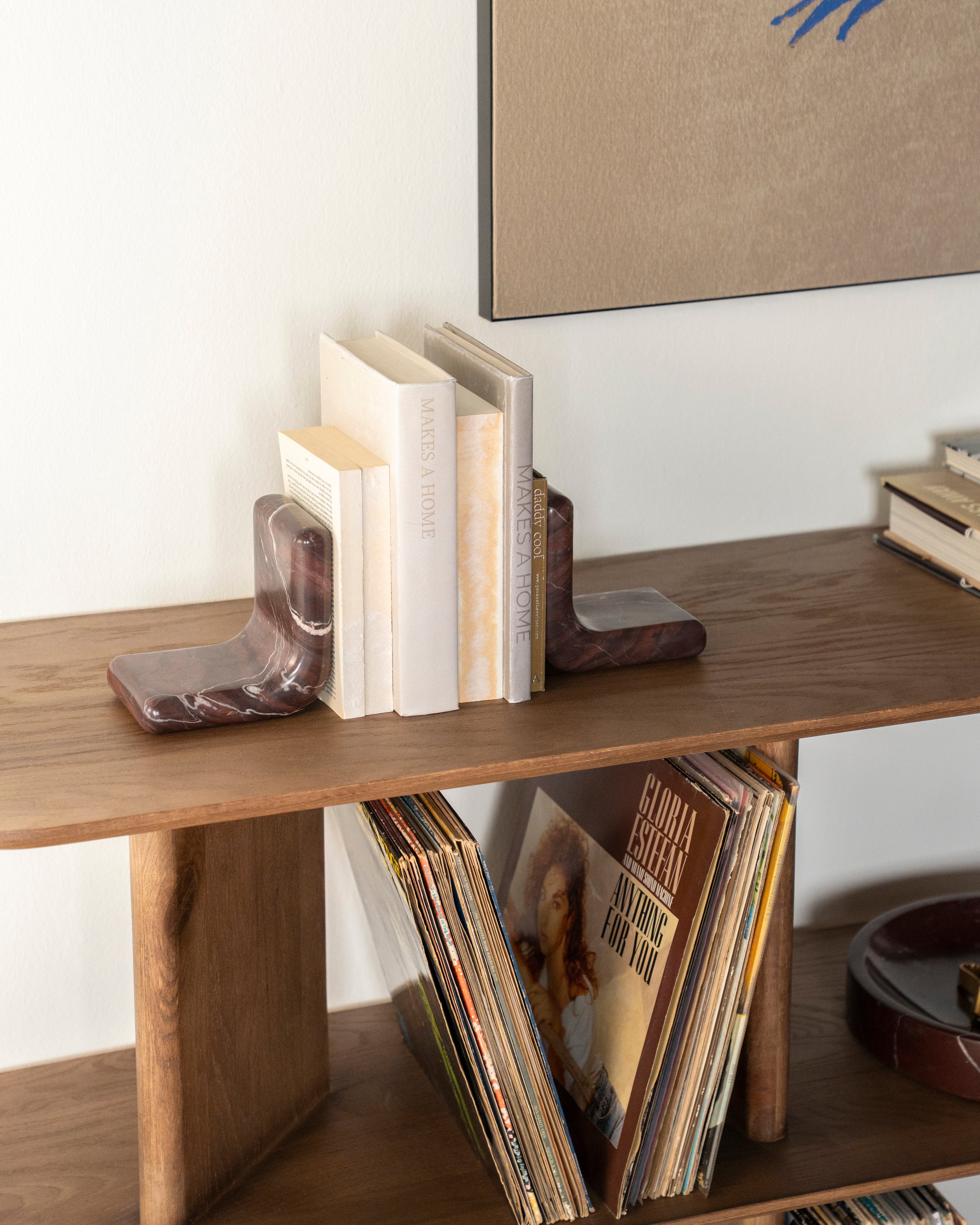 Podpórka na książki VERDE szary marmur