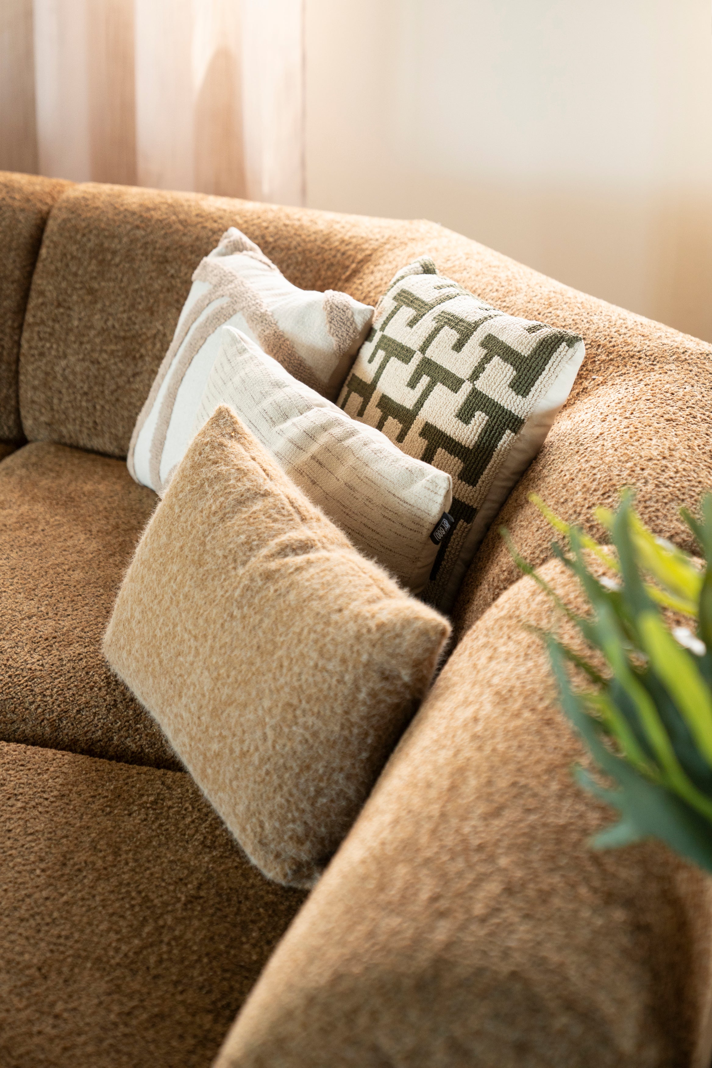 Poduszka ZIGGY burgundowy z beżowym