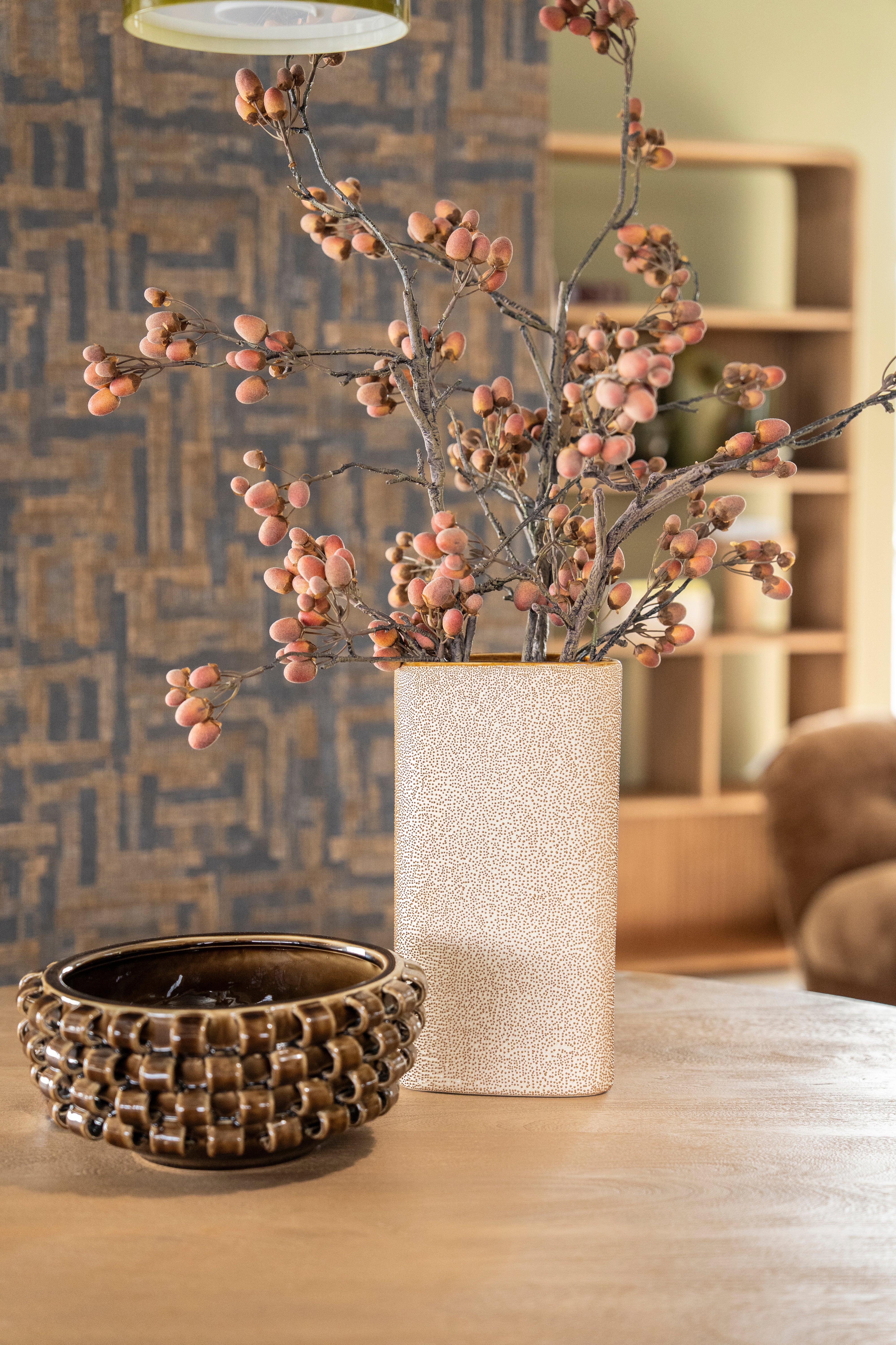 Wazon DOTANGLE brązowa ceramika