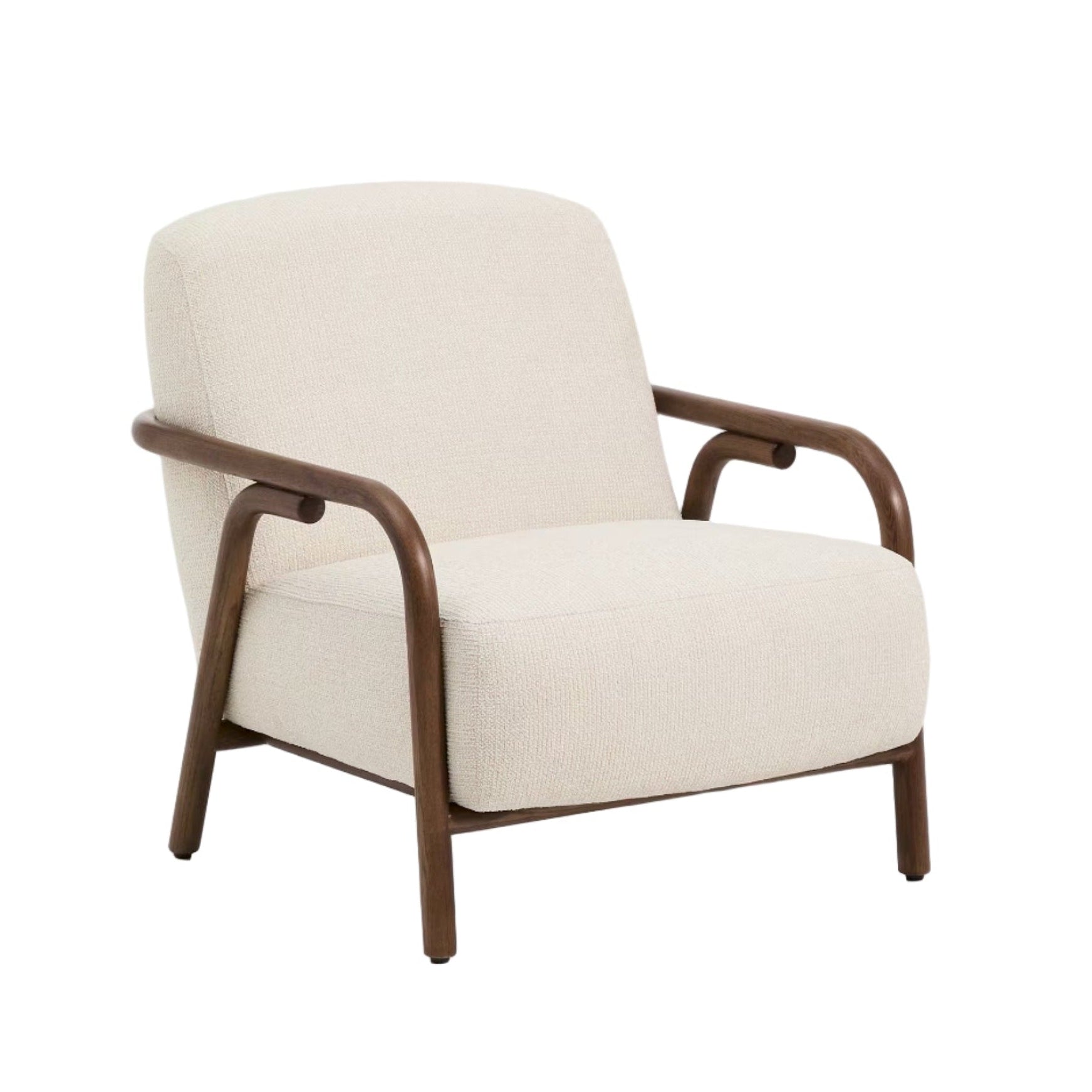 SYLO Armchair in Beige with Dark Ash Base