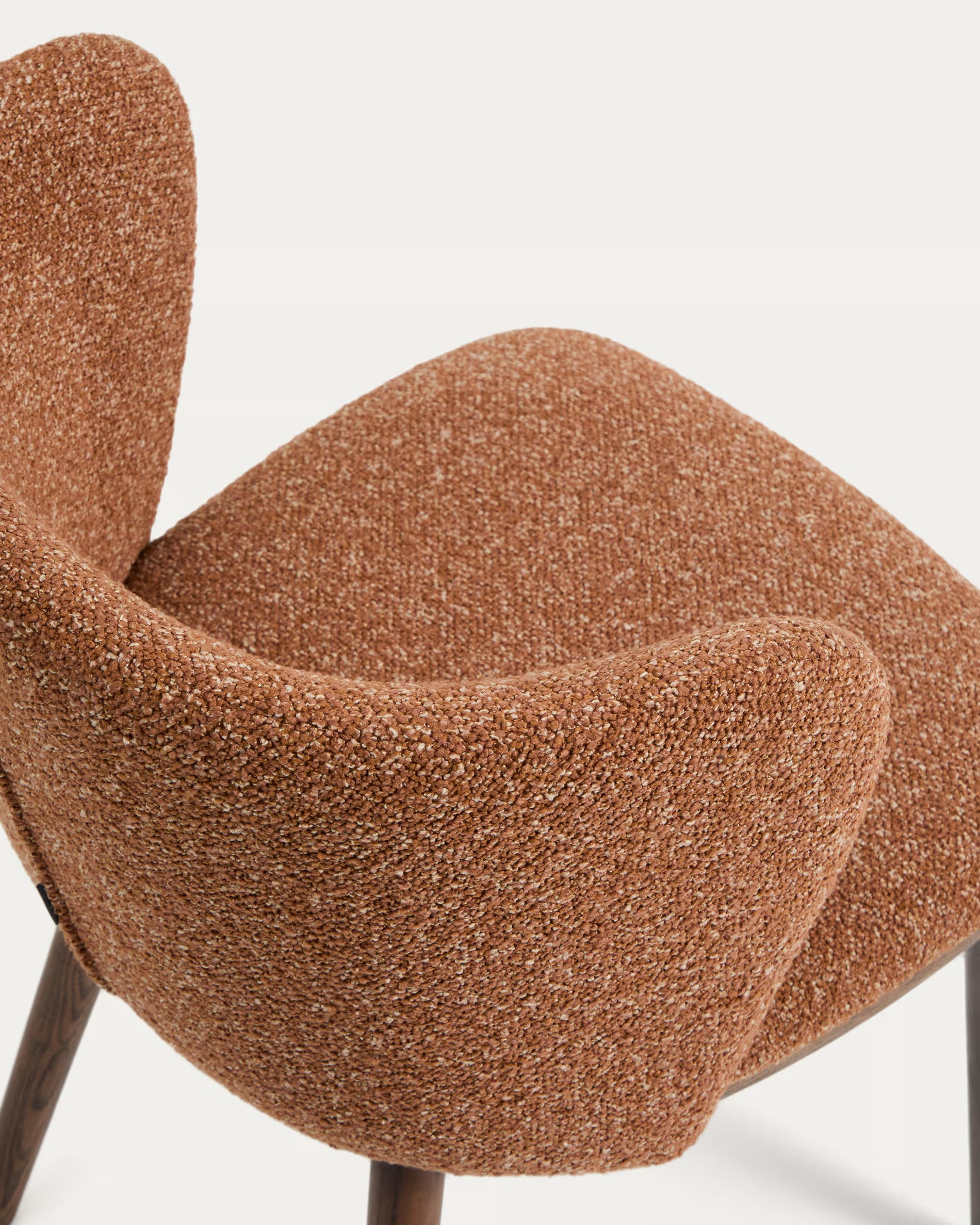 CISELIA Chair in Brick Chenille with Dark Ash Base