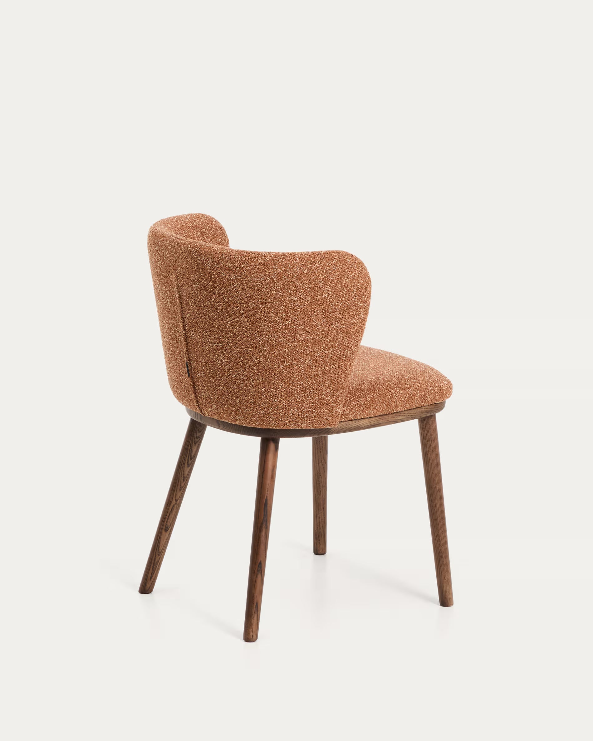 CISELIA Chair in Brick Chenille with Dark Ash Base