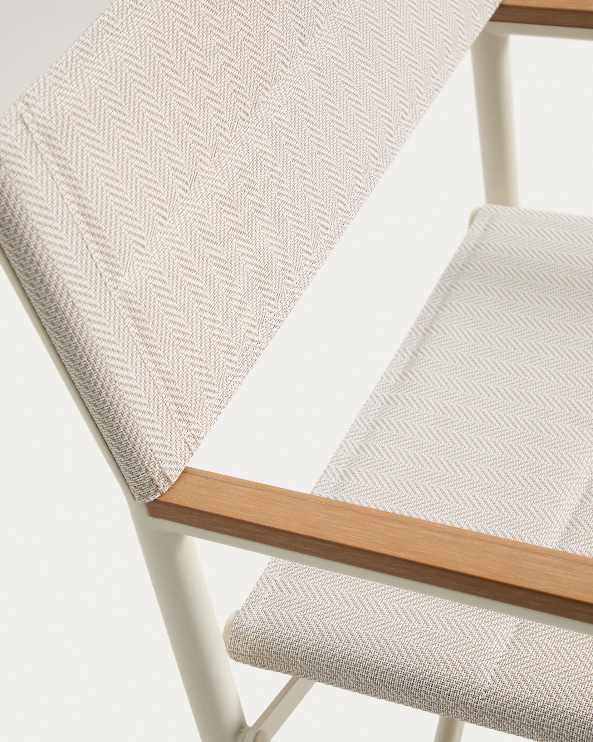 Krzesło ogrodowe składane TISNO ecru