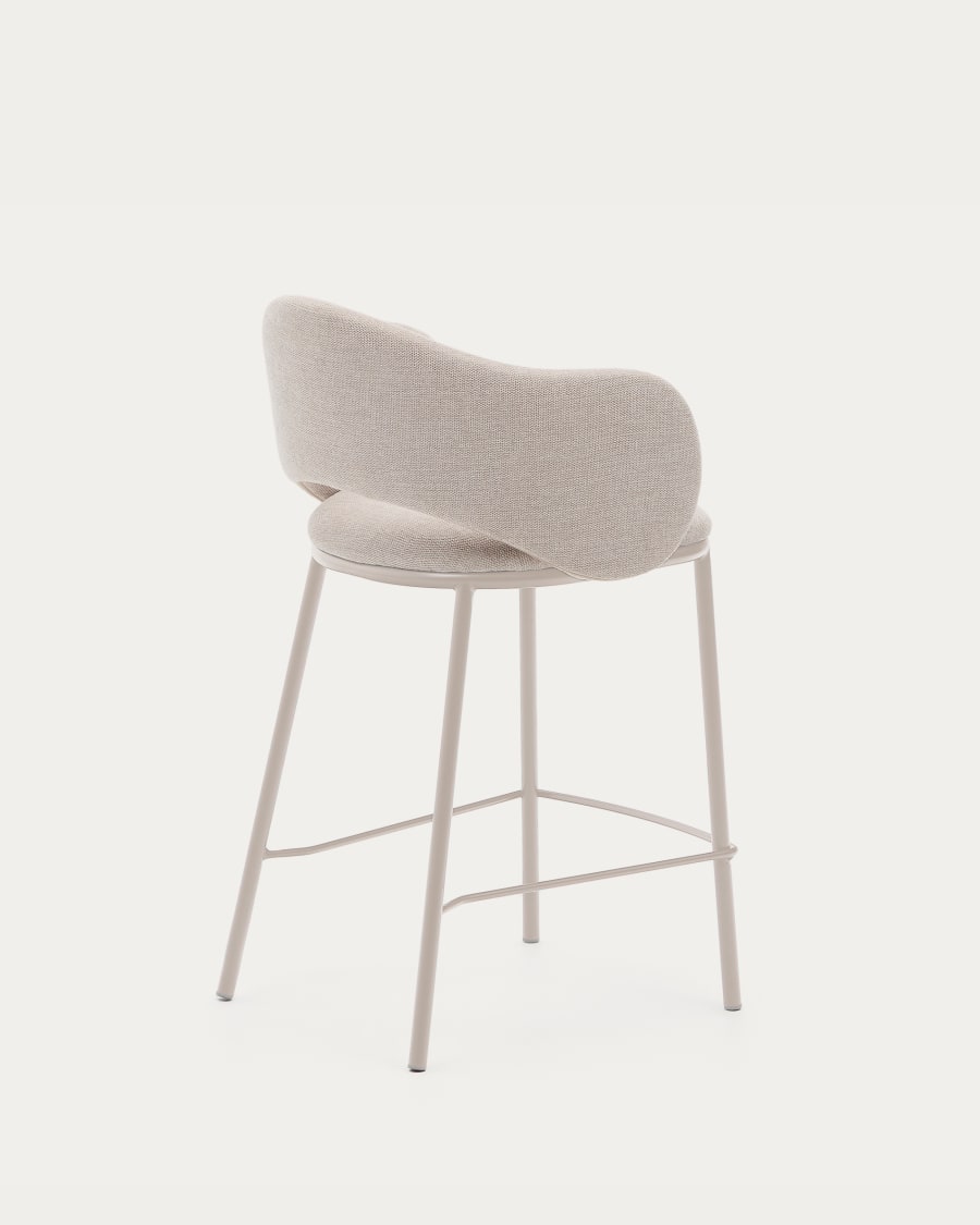 MAINA Bar Stool Beige Chenille