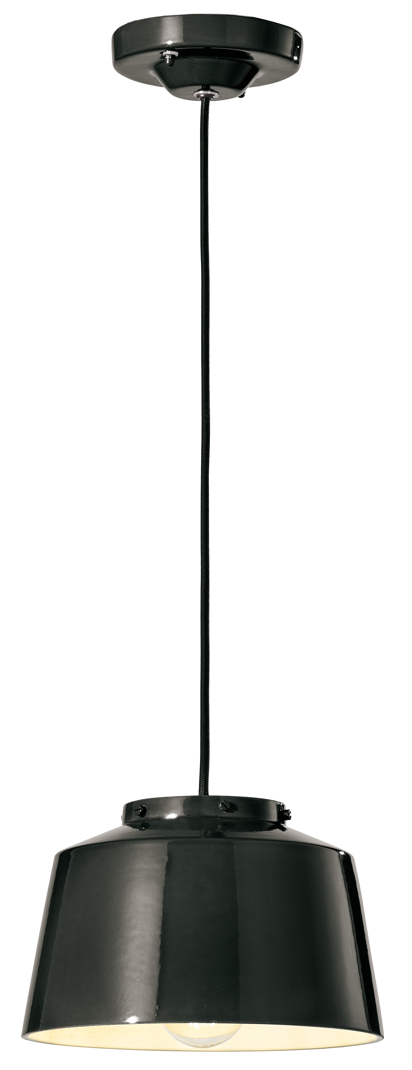 Lampa wisząca ceramiczna 50's czarny