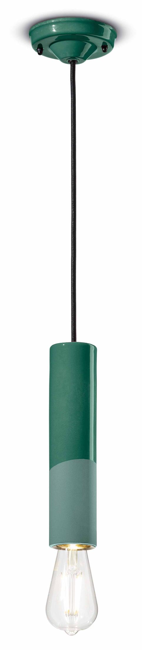 Lampa wisząca ceramiczna PI szałwiowy zielony